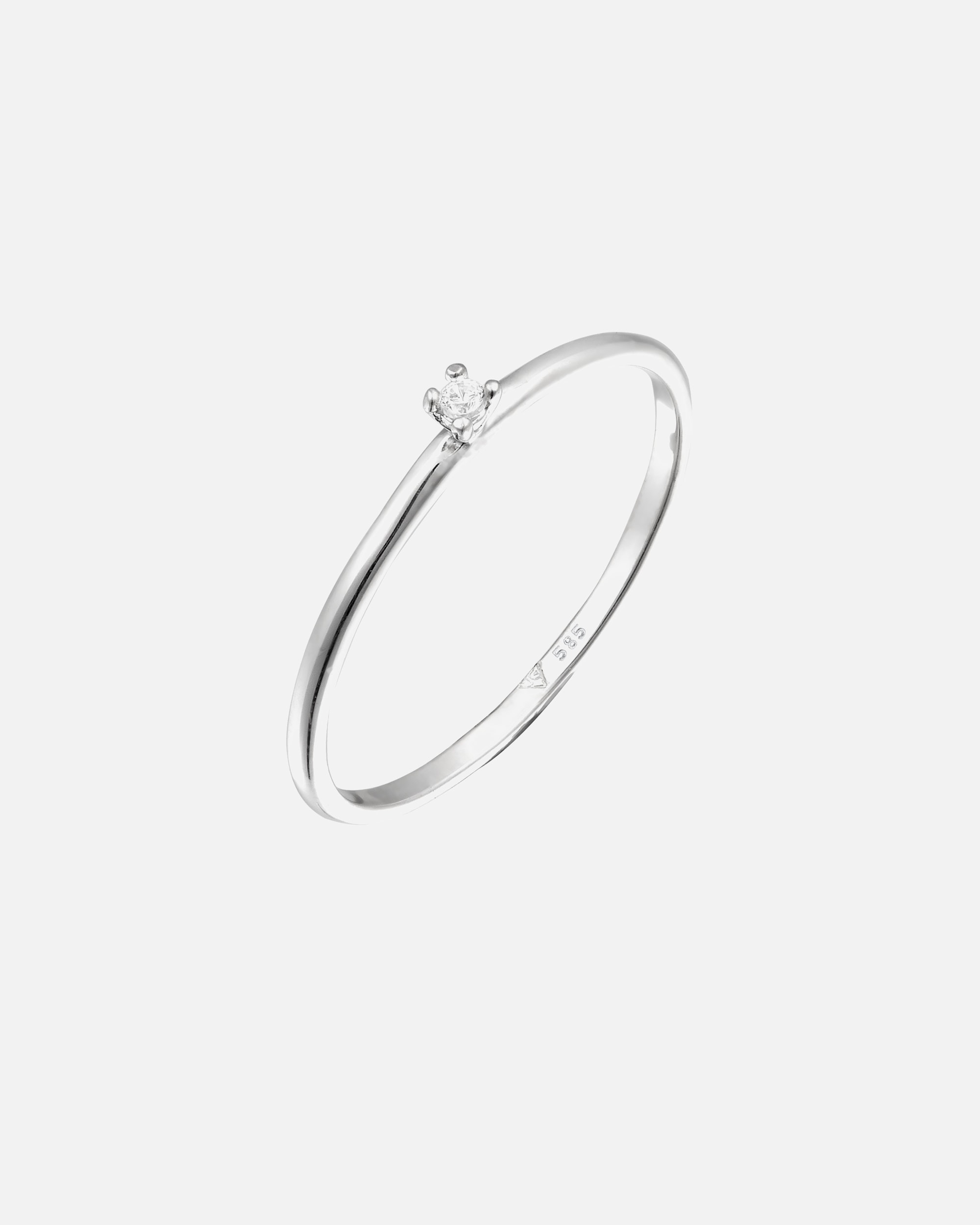 Anello di Femmina Elli DIAMONDS Anello Diamante Bianco Taglio Brillante (0.015 ct) Oro Bianco 585 54