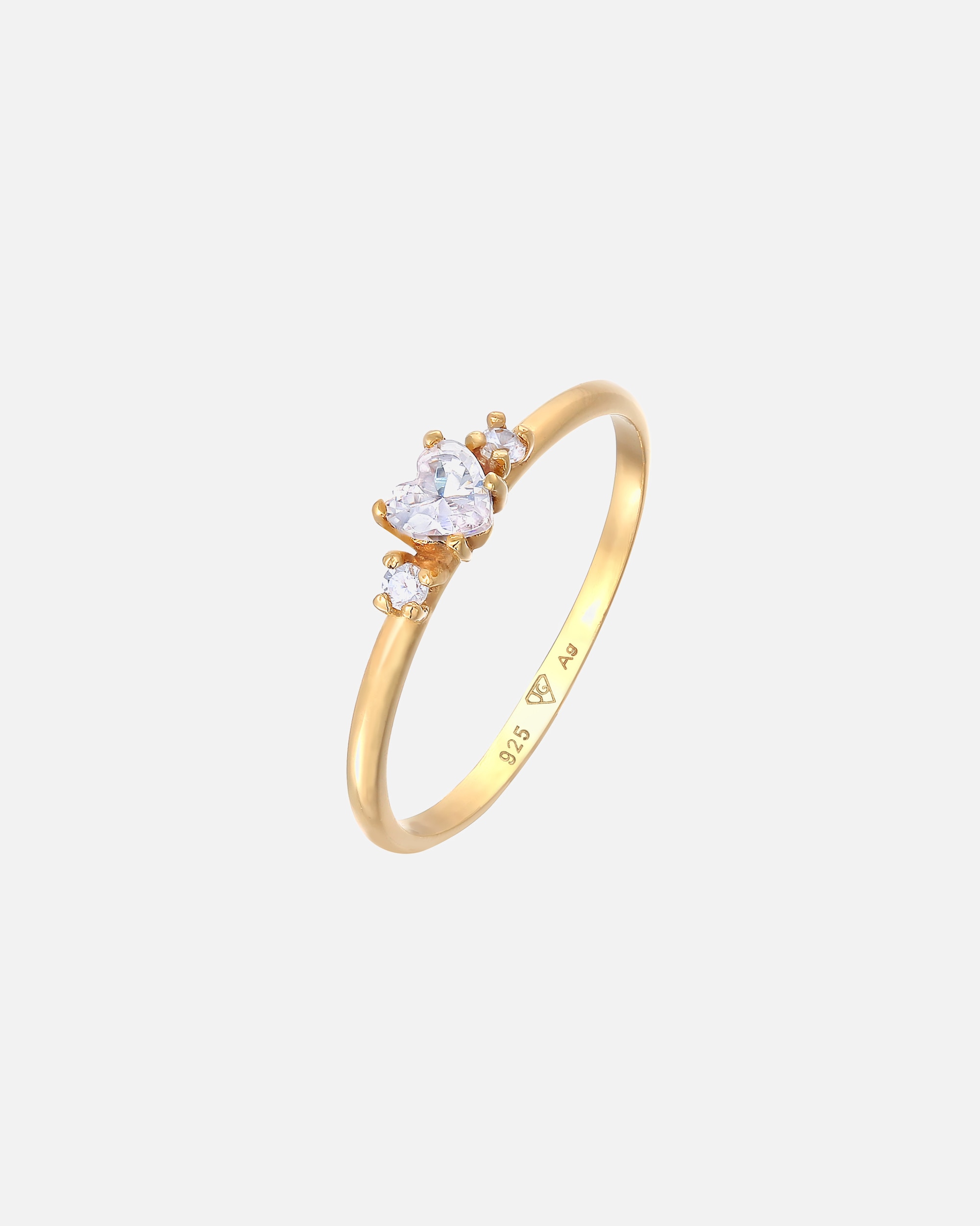 Anello di Femmina Elli Anello di fidanzamento Cuore con cristalli di zirconia in Argento Sterling 925 52