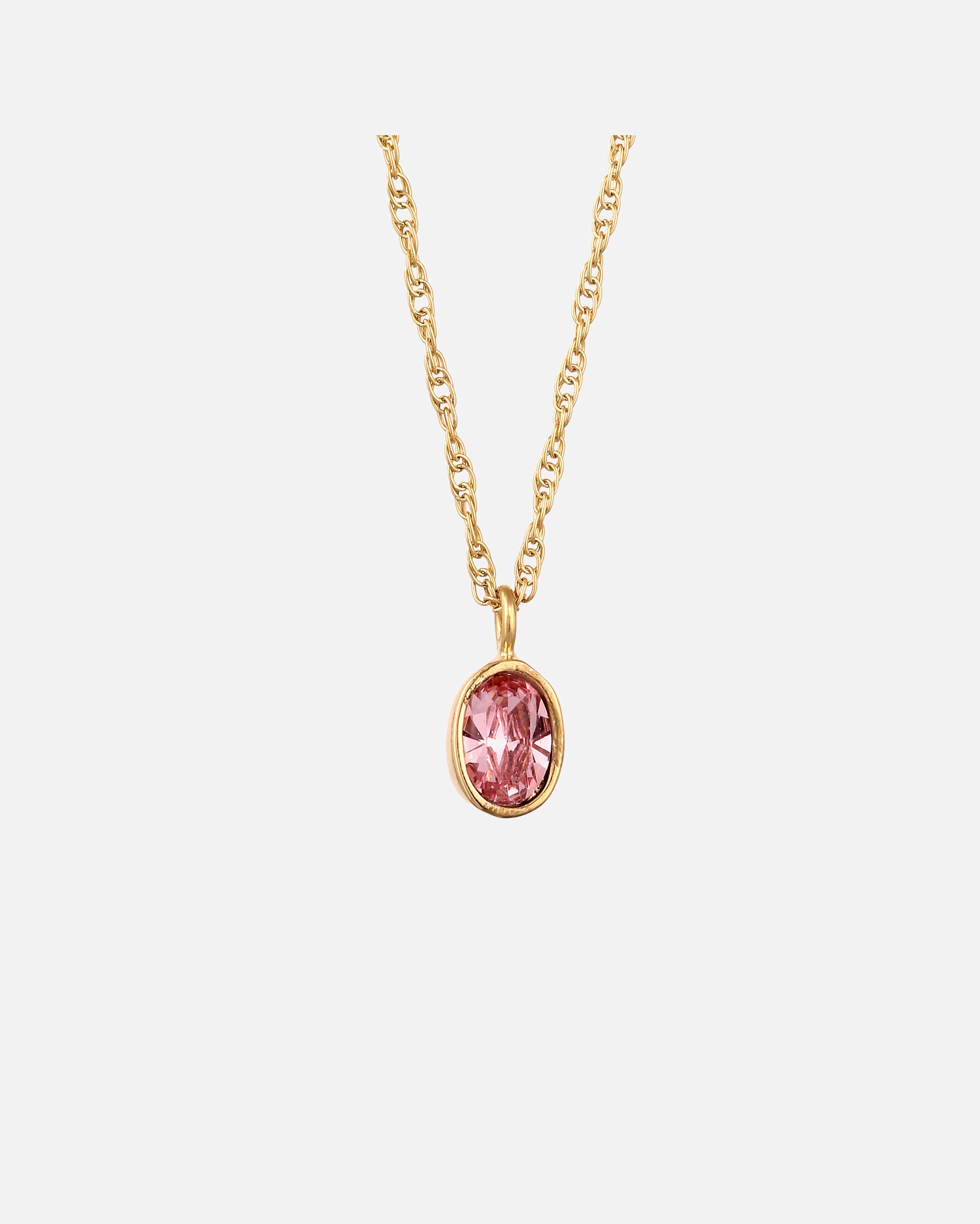 Collana di Femmina Elli Collana con pendente ovale Cristalli di vetro Rosa 925 Sterling Silver Gold-plated 38