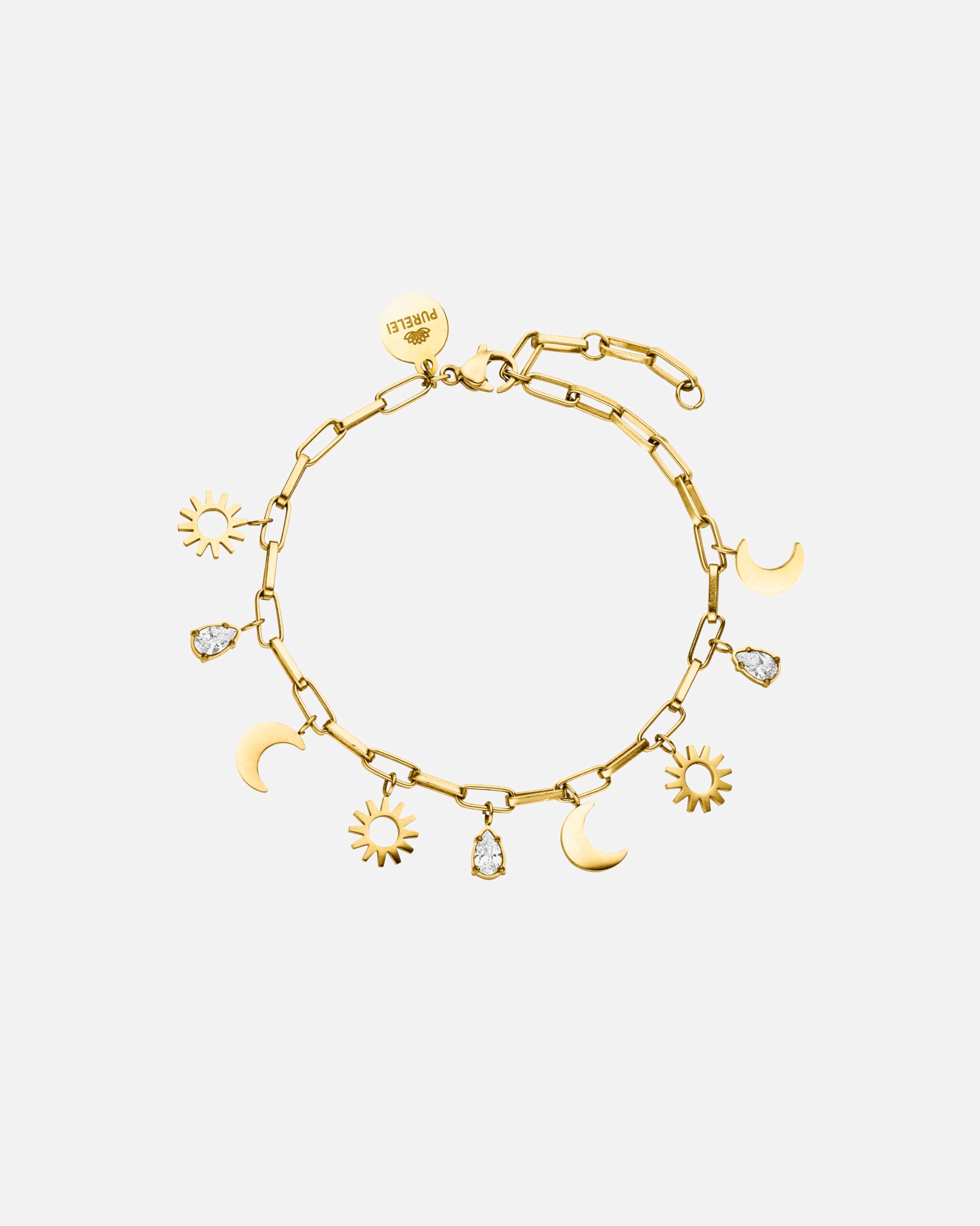 Braccialetto di Unisex Purelei Day n Night Bracciale 100% acciaio inossidabile Oro