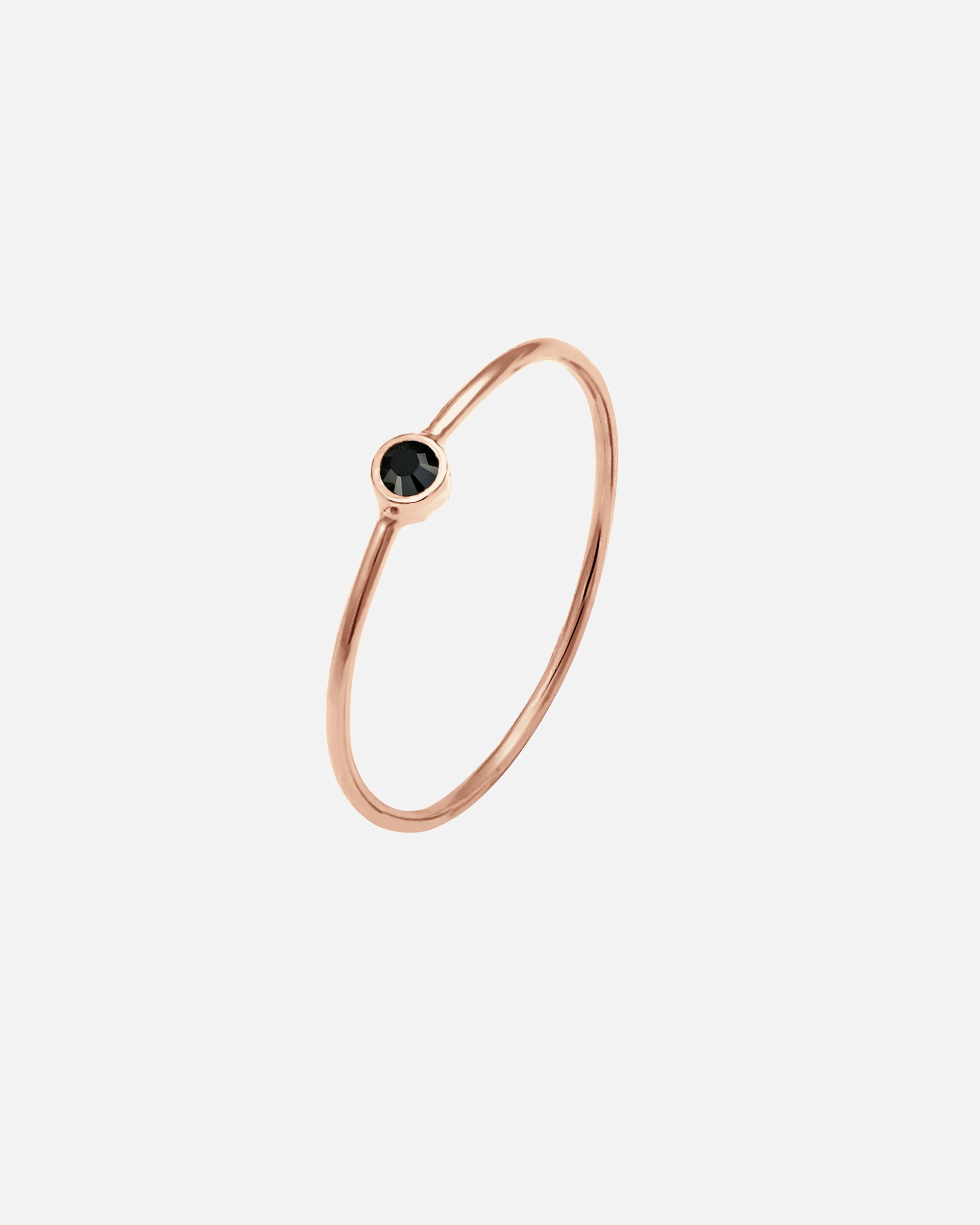 Anello di Femmina Elli Impilamento Minimale Filigrana con Cristallo in Argento Sterling 925 46