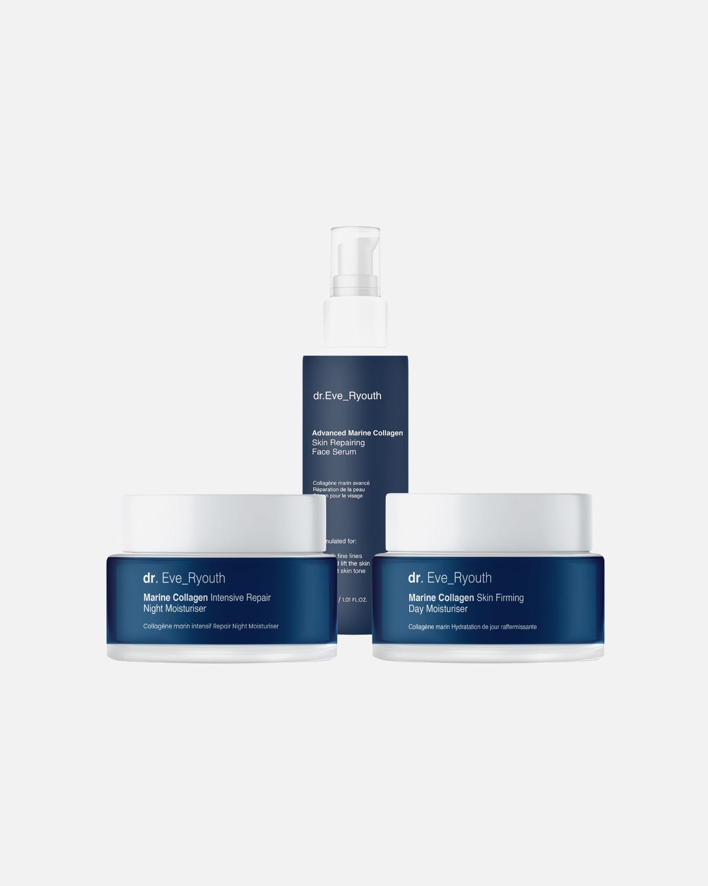 Set cura del viso di Femmina Trio di siero marino 1 pezzo