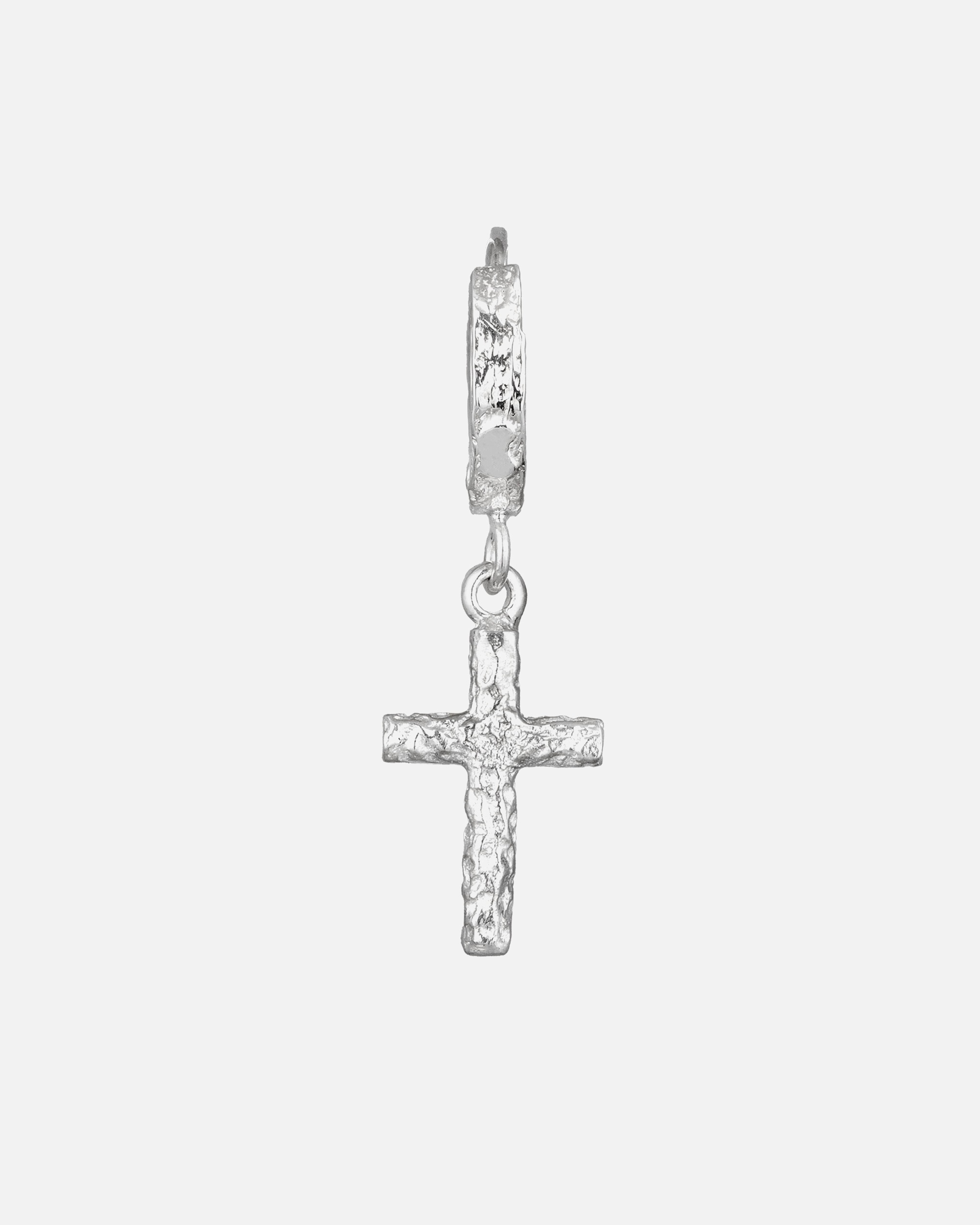 Orecchini di Maschio KUZZOI Earring Creole Croce 925 Sterling Silver silberfarben