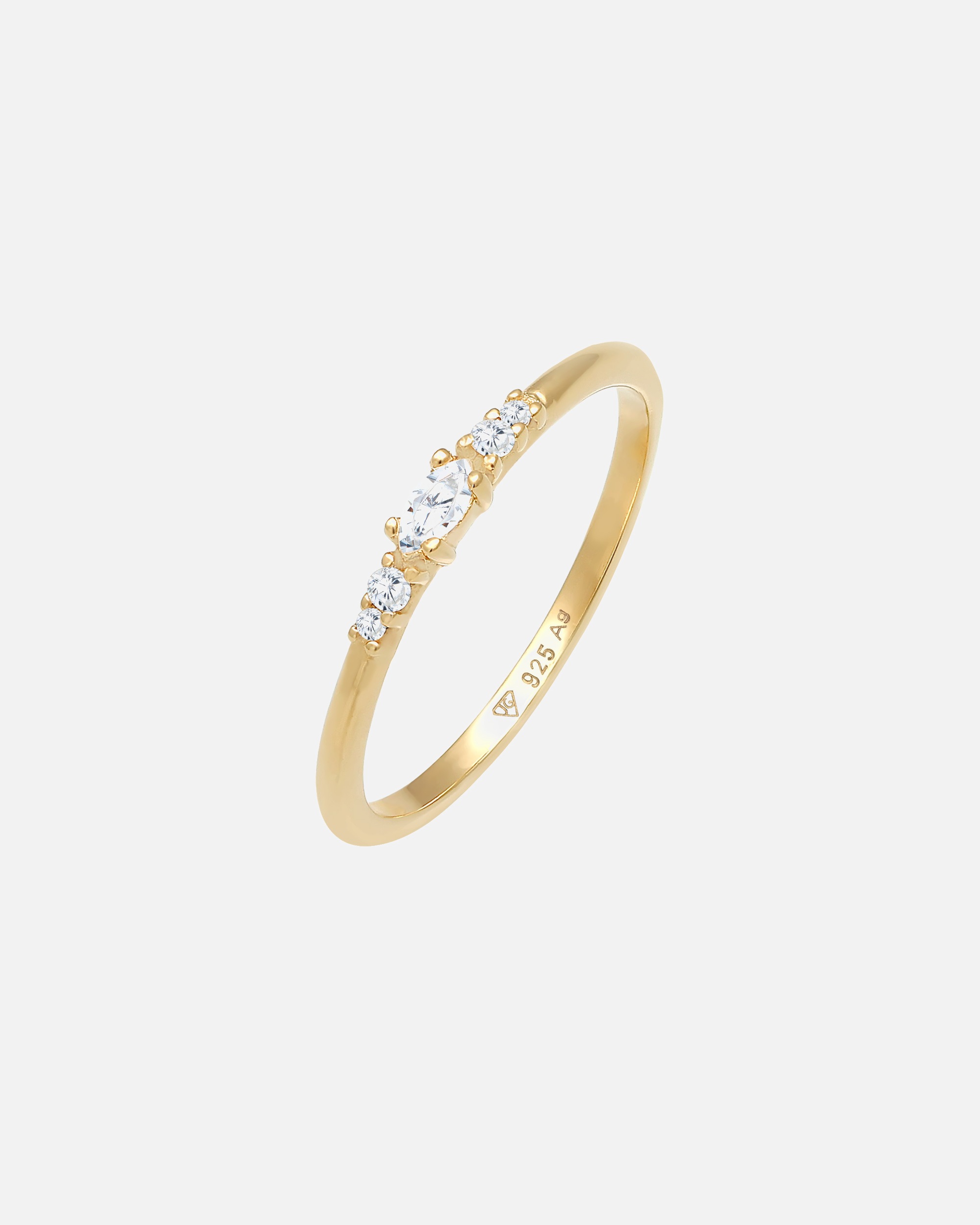 Anello di Femmina Elli Marchesa Elegante Fidanzamento con Cristalli di Zirconia in Argento Sterling 925 52