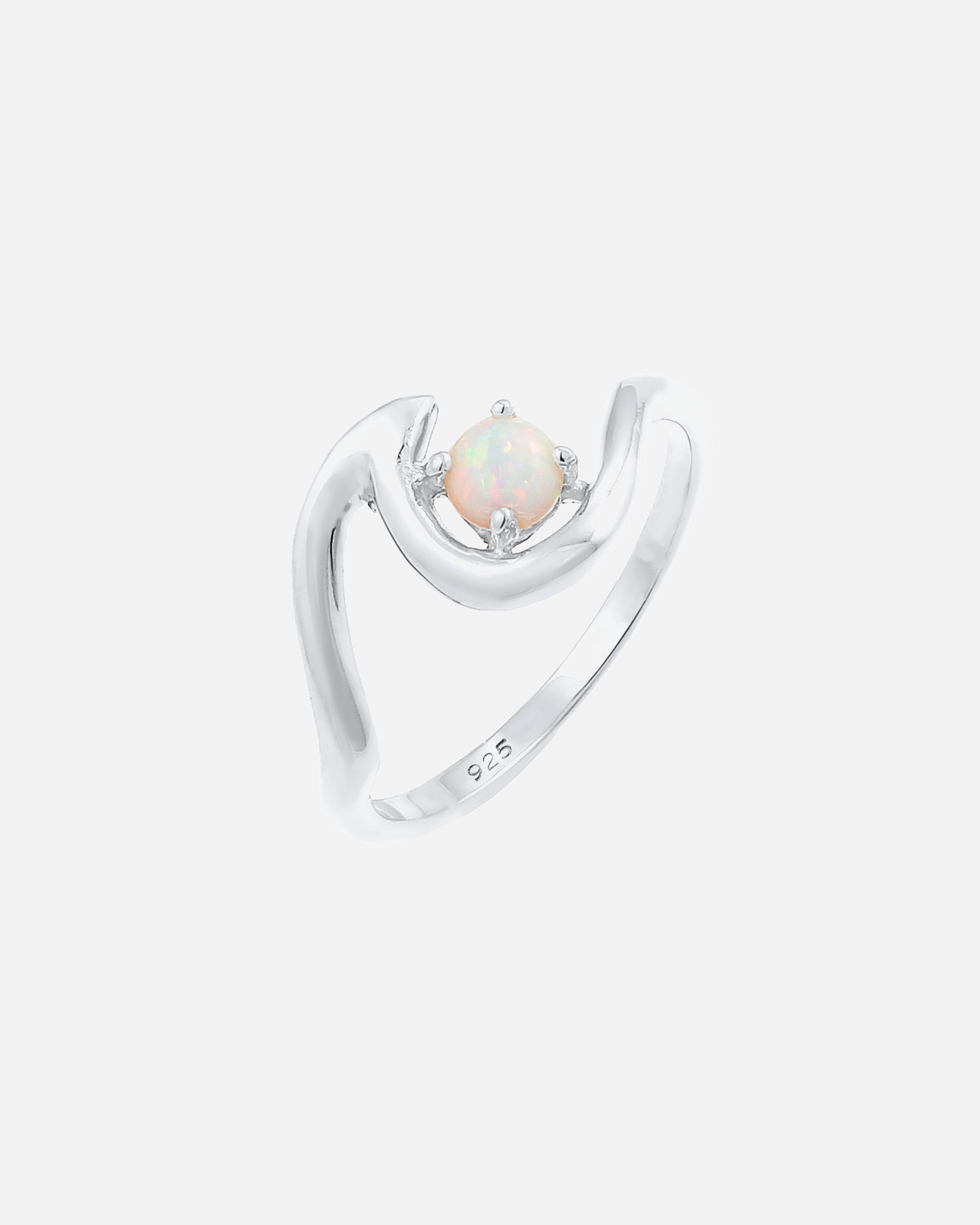 Anello di Femmina Elli Onda Marittima con Opale Sintetico in argento sterling 925 56