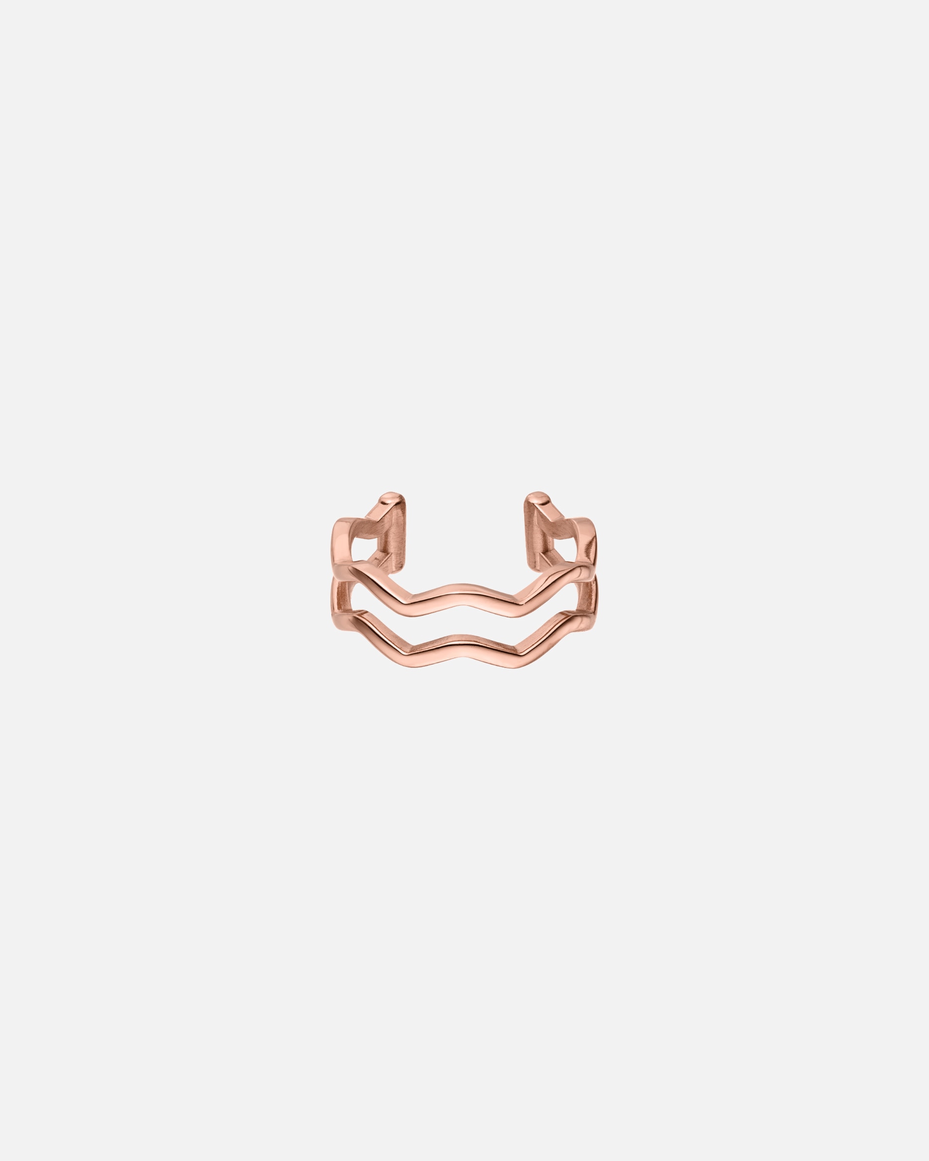 Anello di Unisex Purelei Waves Anello 100% acciaio inossidabile Oro rosa