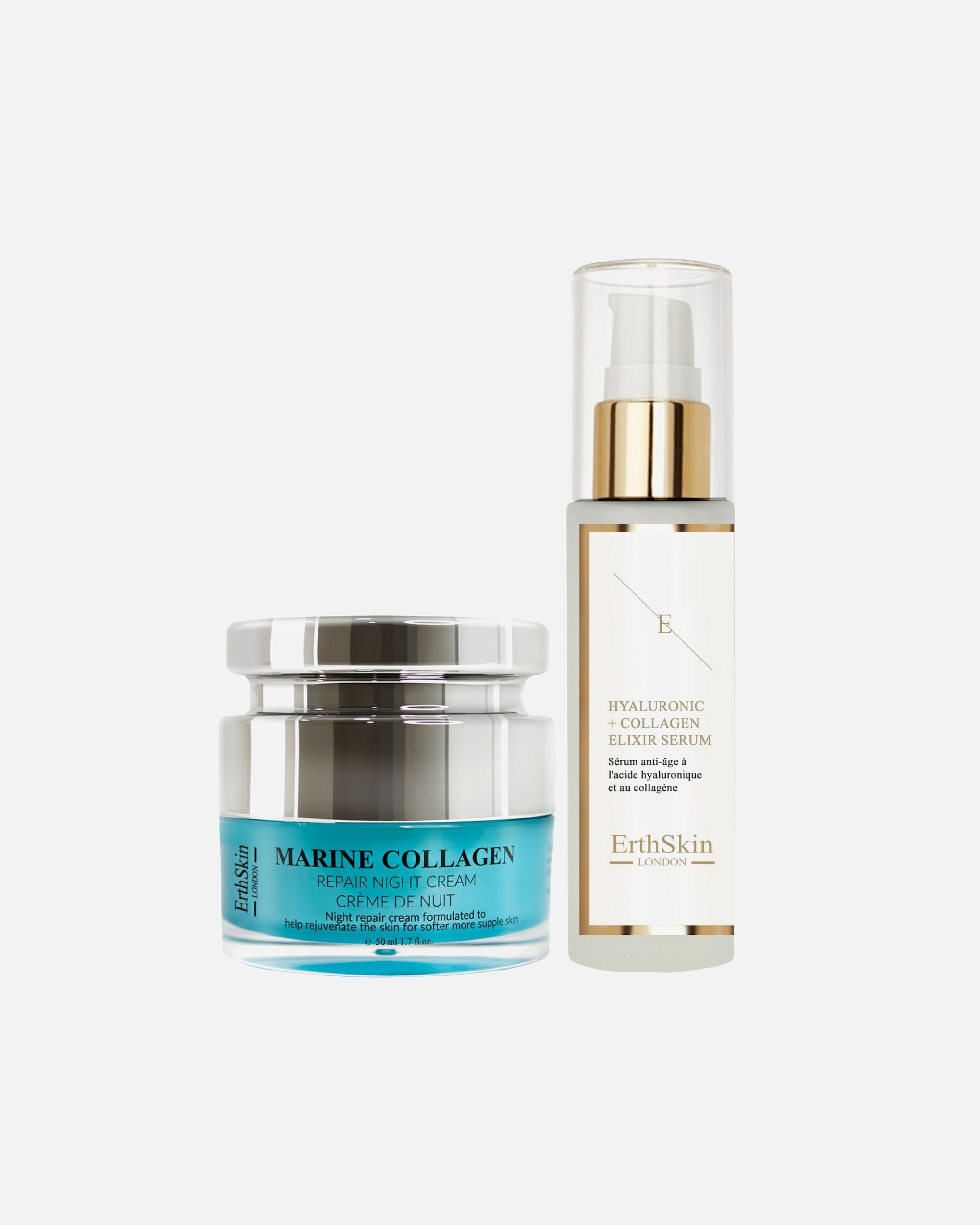 Set cura del viso di Femmina ErthSkin London Duo Hydra + Marine Night 1 pezzo