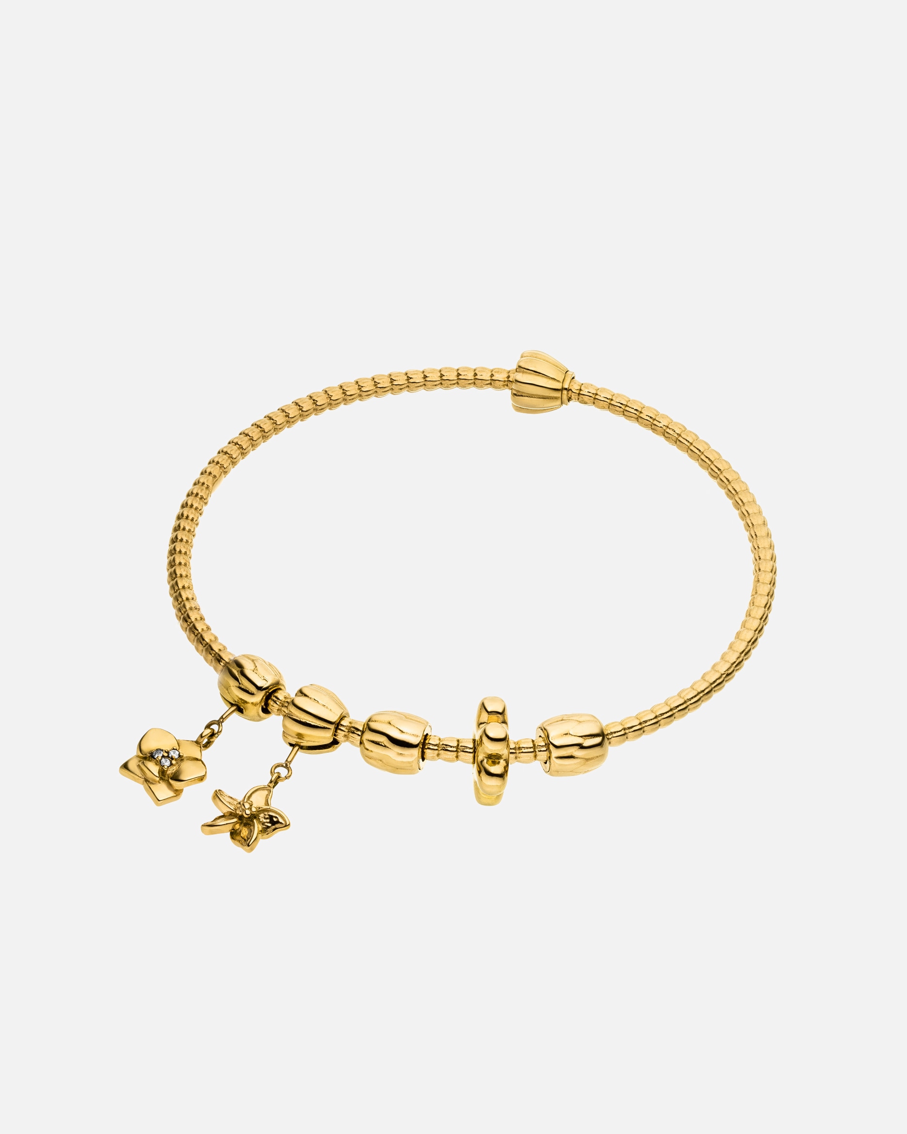 Braccialetto di Unisex Purelei LEI Flower S-M Set di bracciali rigidi 100% acciaio inossidabile Oro