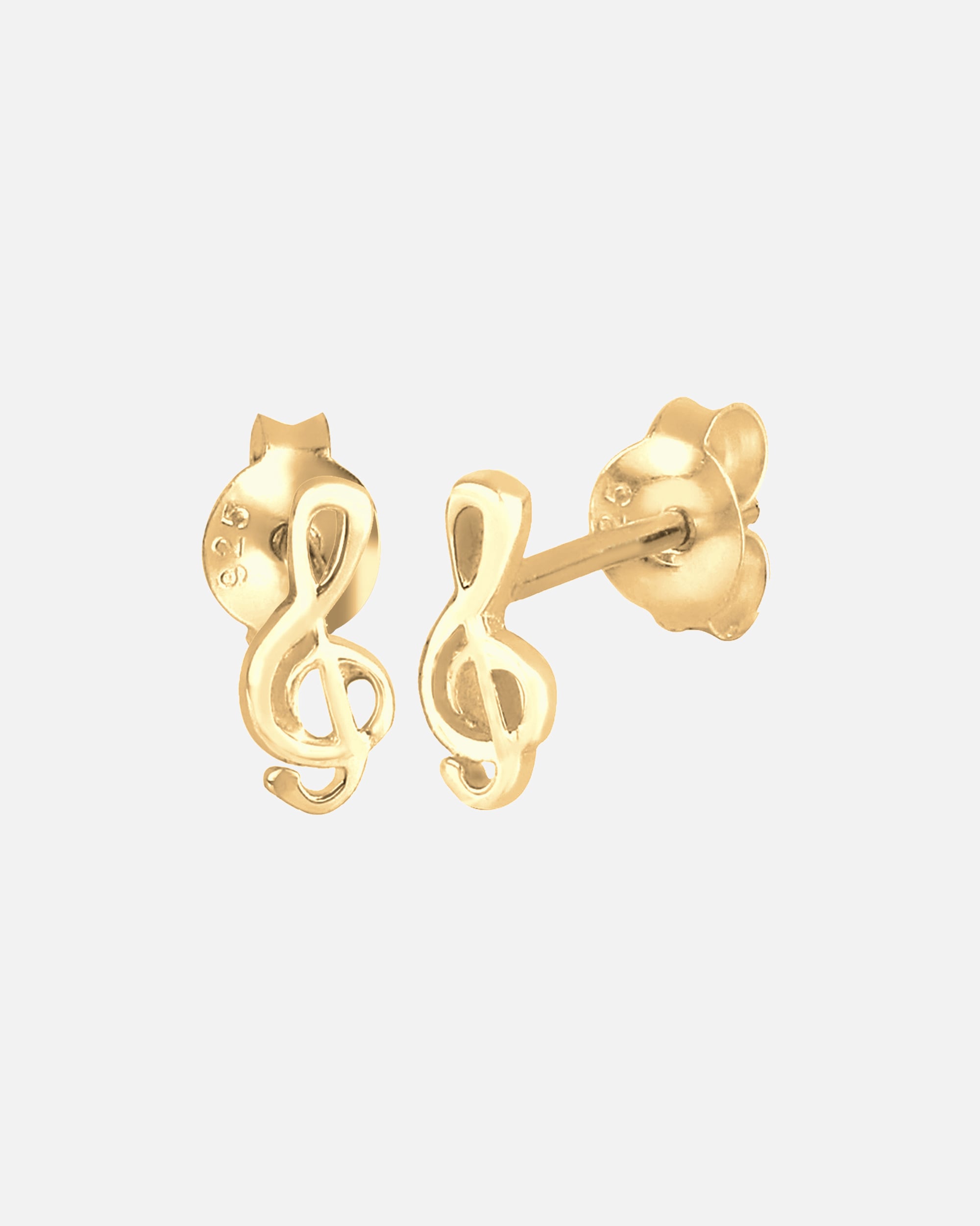 Orecchini di Femmina Elli Orecchini a perno nota chiave musica melodia in argento sterling 925 goldfarben
