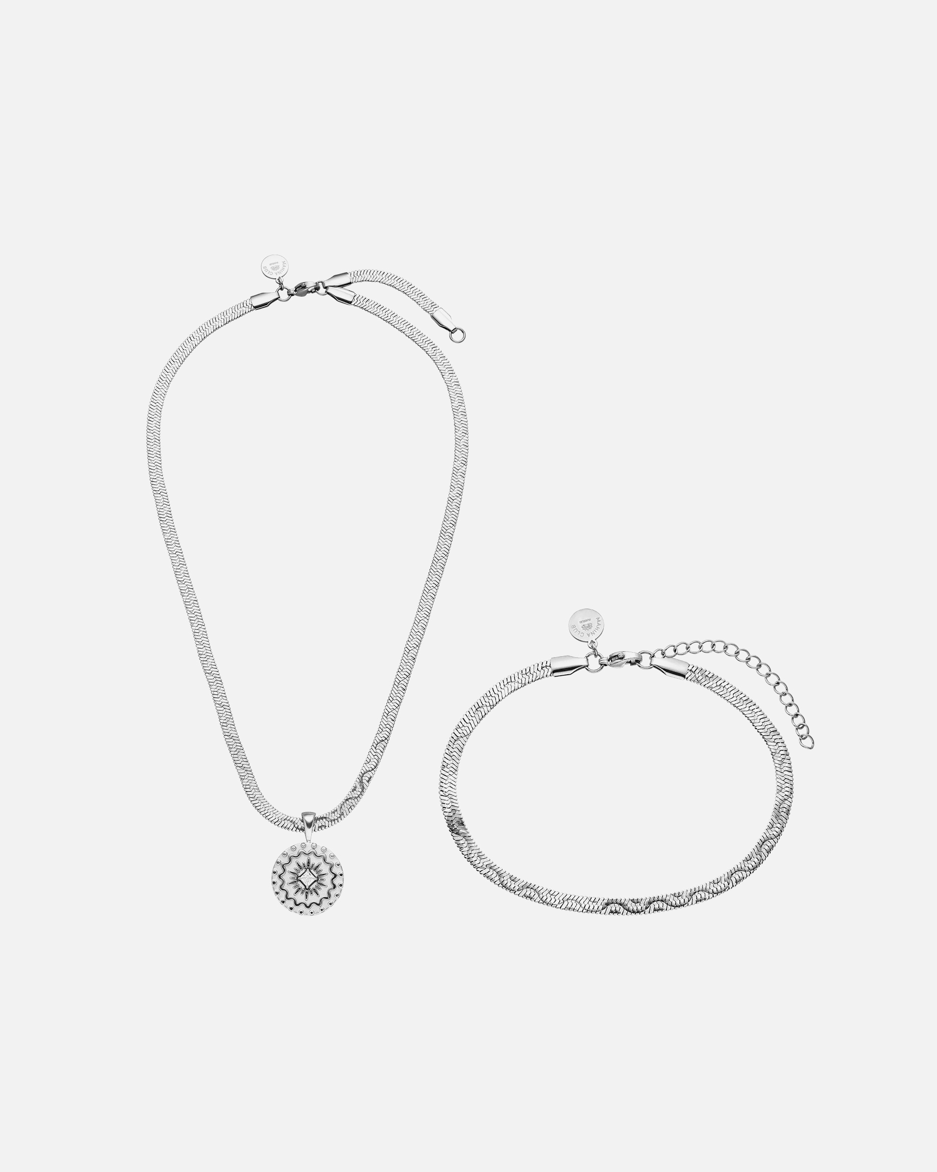 Set Gioielli di Unisex Purelei Blissful Set di gioielli 100% acciaio inossidabile Argento