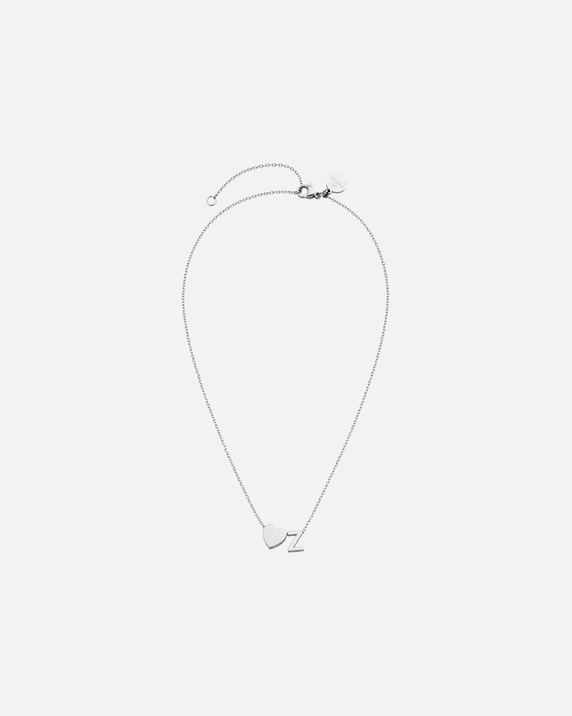 Collana di Unisex Purelei Letter Heart Z Collana 100% acciaio inossidabile Oro rosa