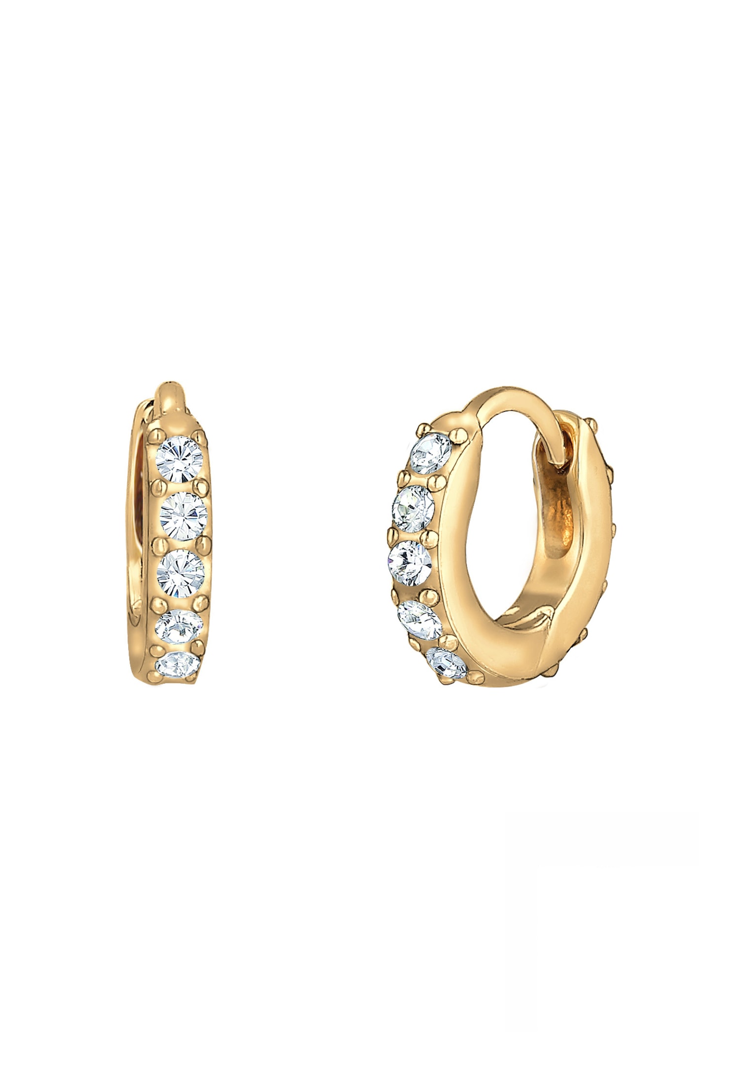 Goldmaid Orecchini Grandi Creoli Argento Sterling 925 Diamanti 60 - Foto 2