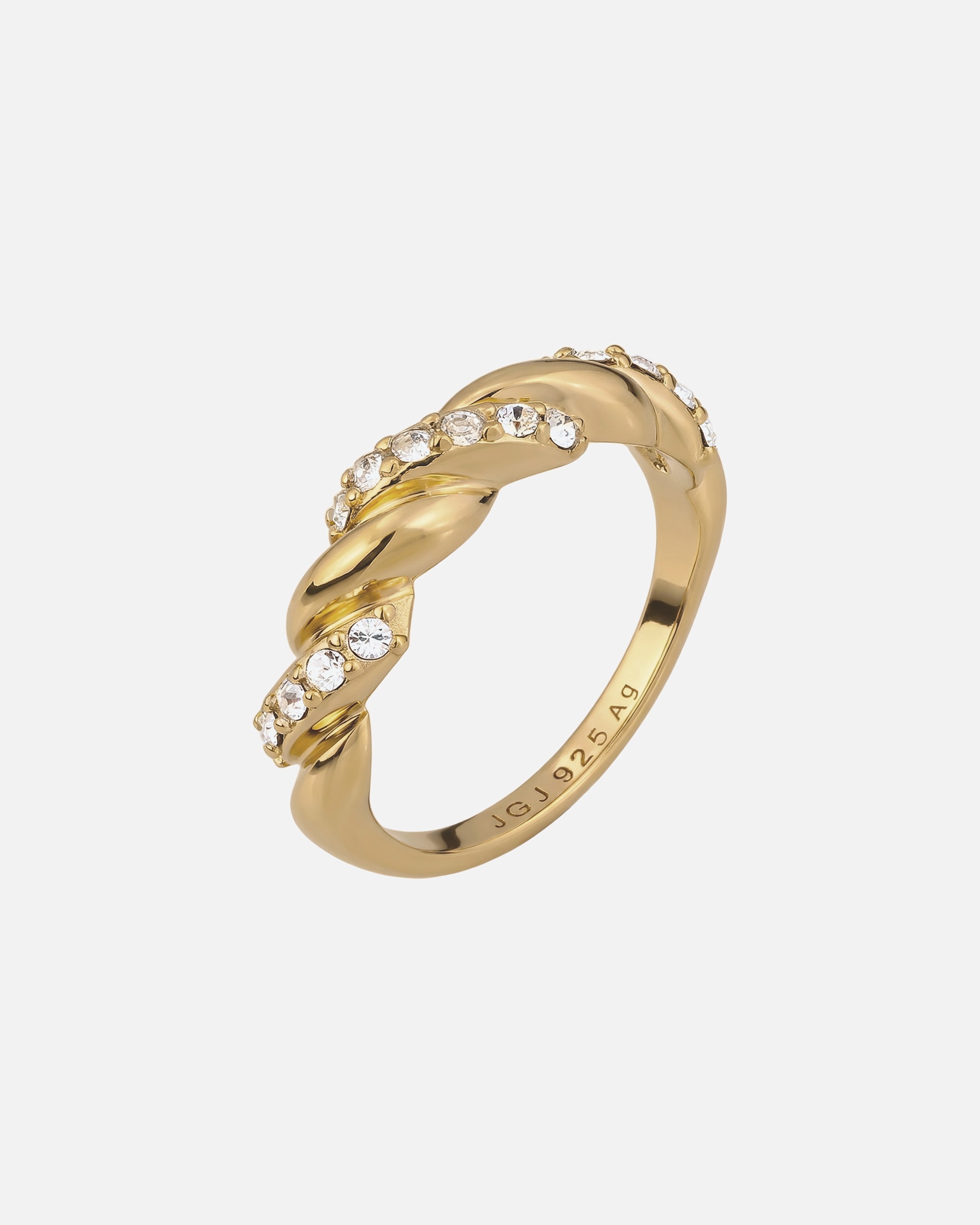 Anello di Femmina Elli Anello con Swarovski Crystals Bianco 925 Sterling Silver 54