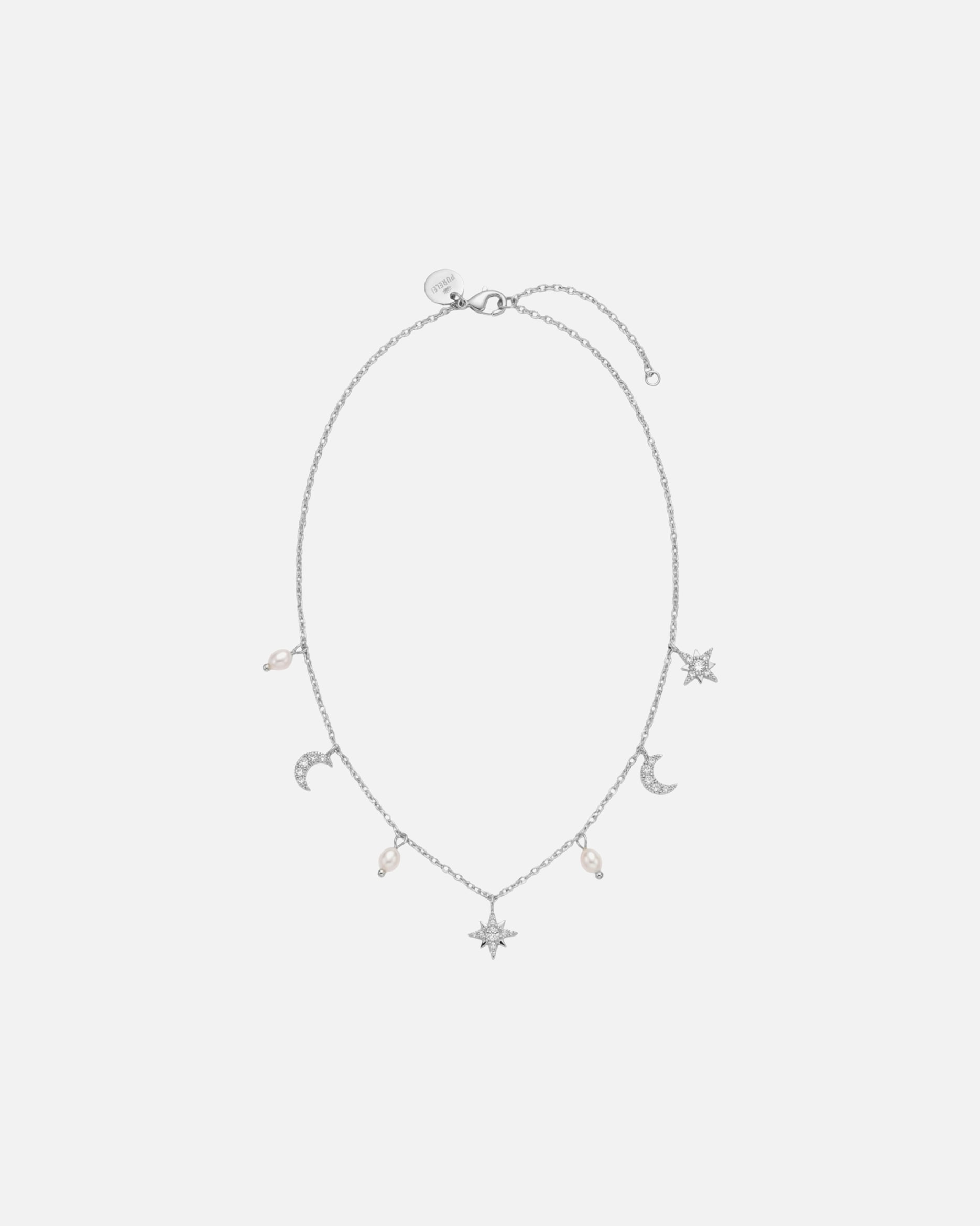 Collana di Unisex Purelei Night Glow Collana 100% acciaio inossidabile Argento