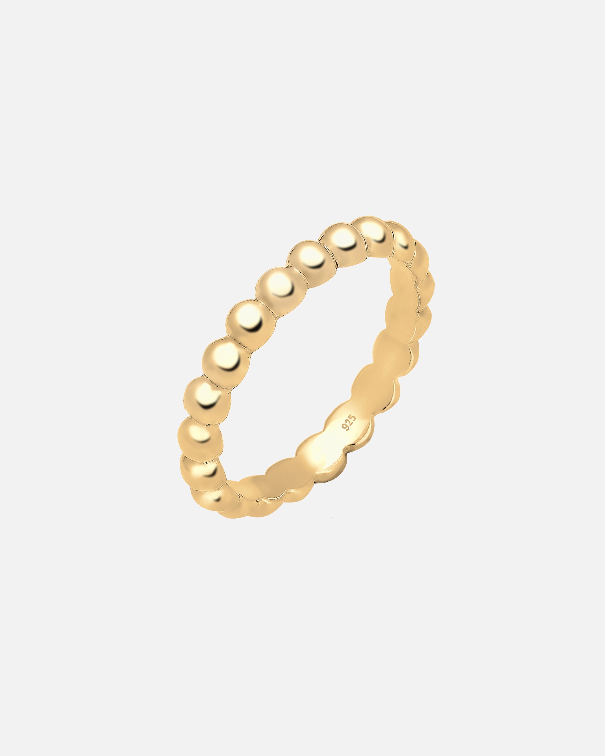 Anello di Femmina Elli Pila Sfera moderno combinabile in argento sterling 925 placcato oro rosa 54