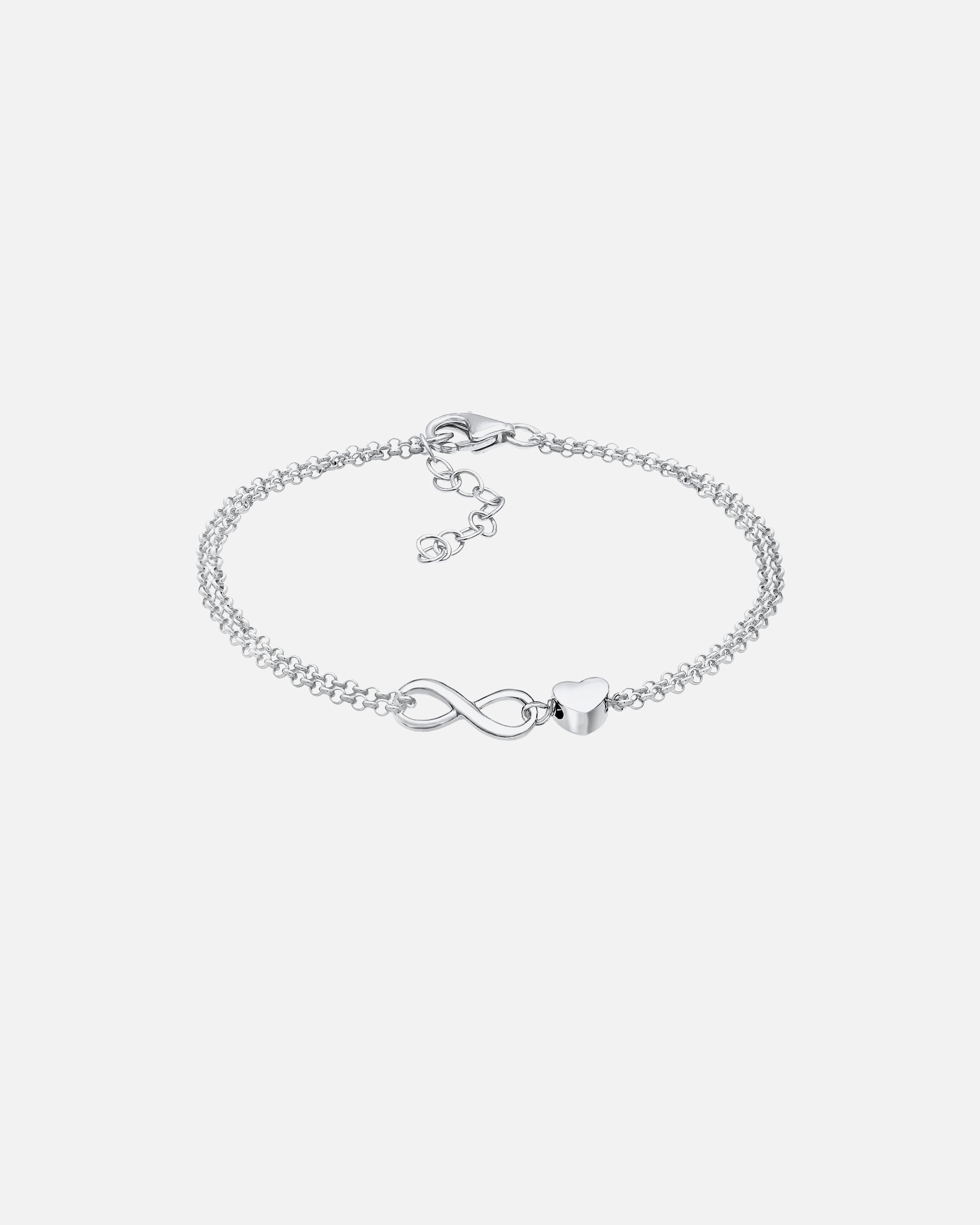 Braccialetto di Femmina Elli Cuore Amore Infinito in Argento Sterling 925 silberfarben