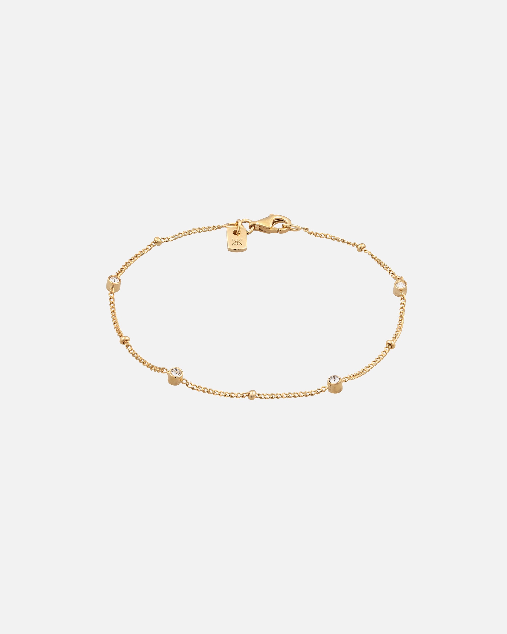 Braccialetto di Maschio KUZZOI Bracciale argento Palla Cristalli di vetro Bianco 925 Sterling Silver goldfarben