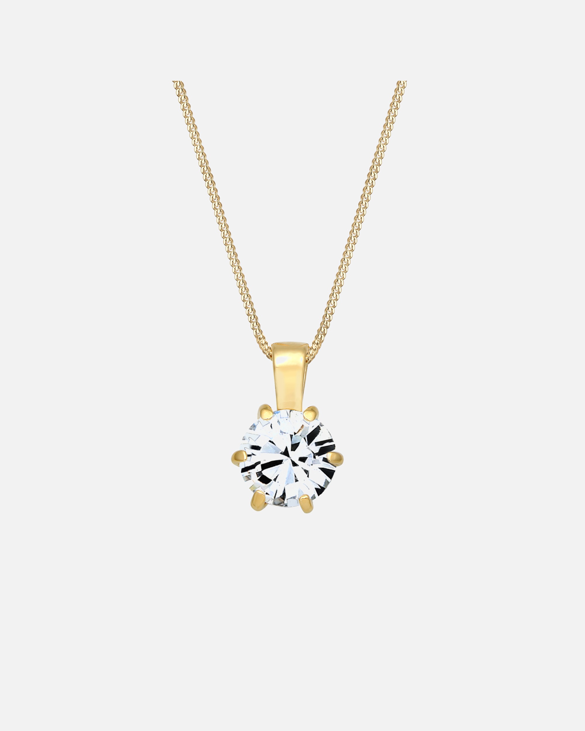 Collana di Femmina Elli Corazza Solitario Scintillante con Cristallo in Argento Sterling 925 55