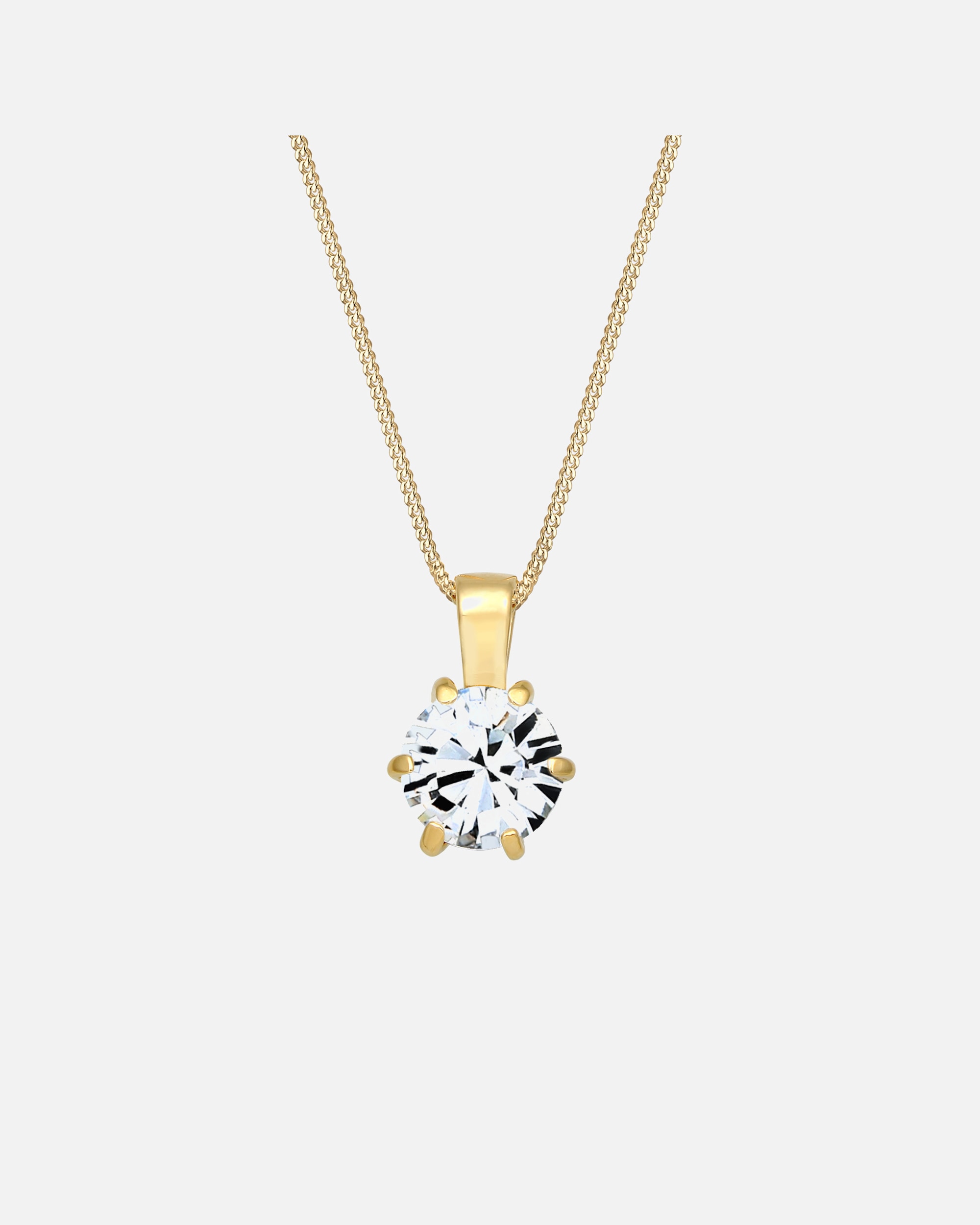 Collana di Femmina Elli Corazza Solitario Scintillante con Cristallo in Argento Sterling 925 45