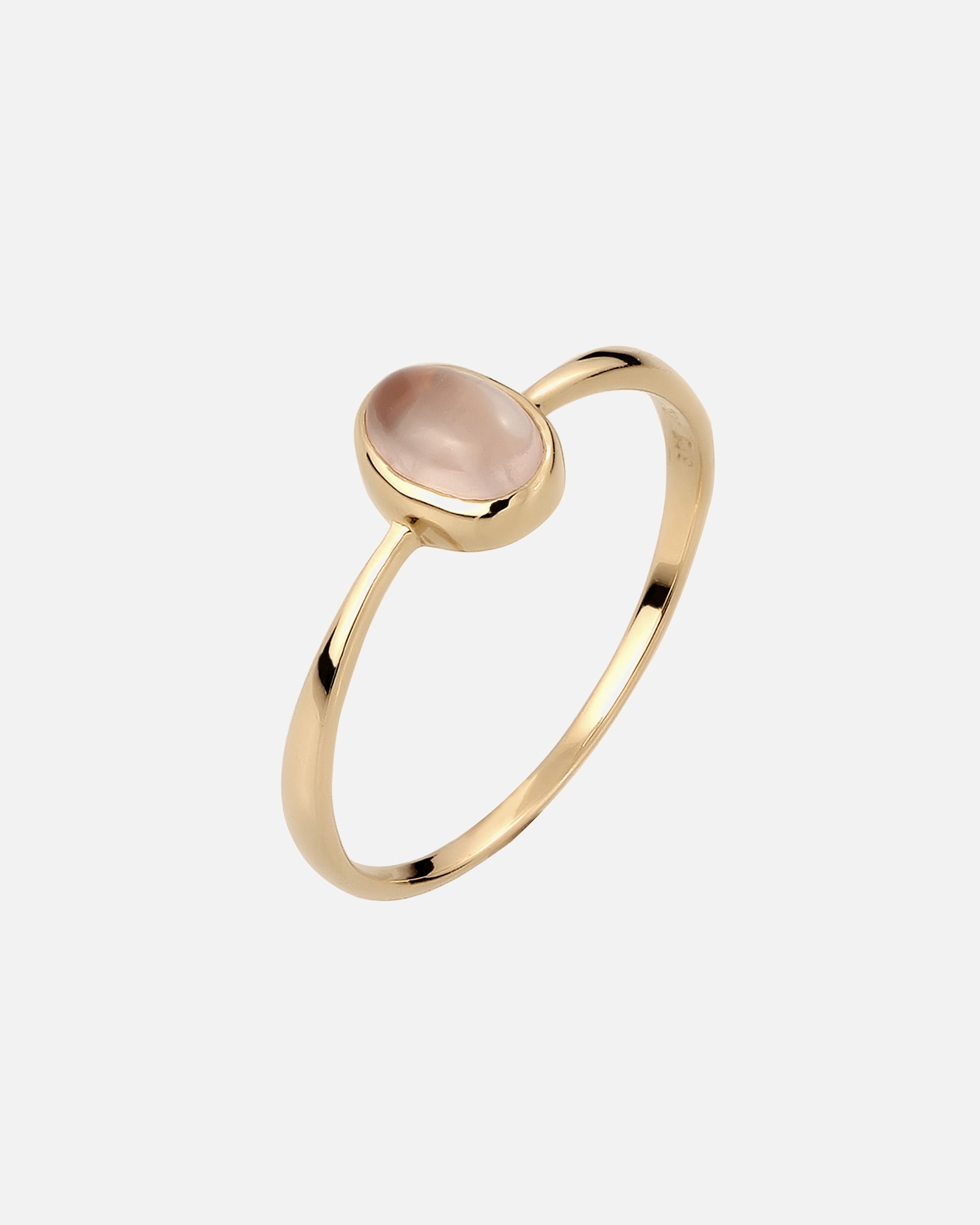 Anello di Femmina Elli PREMIUM Anello con Pietre Quarzo Rosa 375 Oro Giallo 56