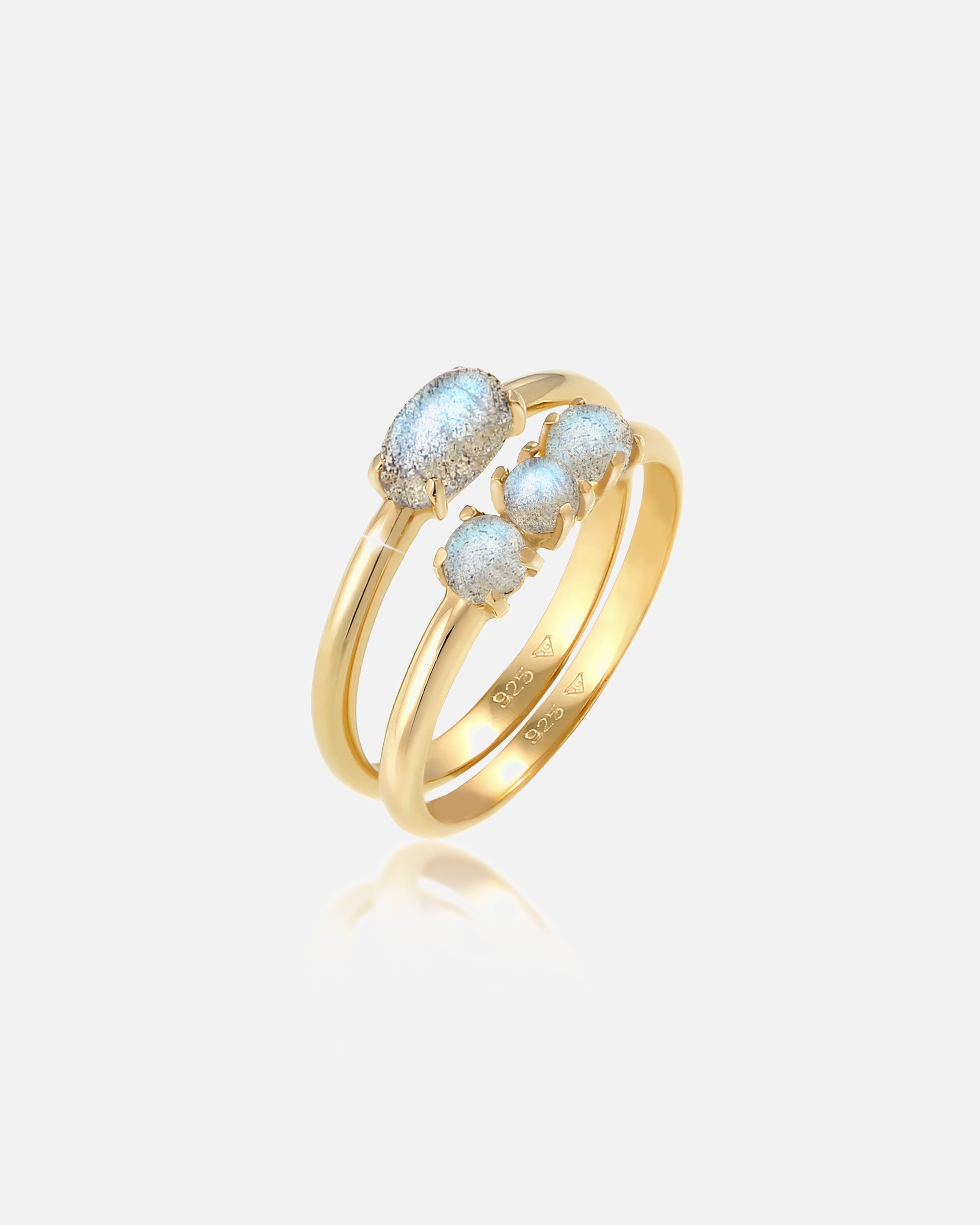 Anello di Femmina Elli Argento Sterling 925 con Labradorit Vintage Elegante 58