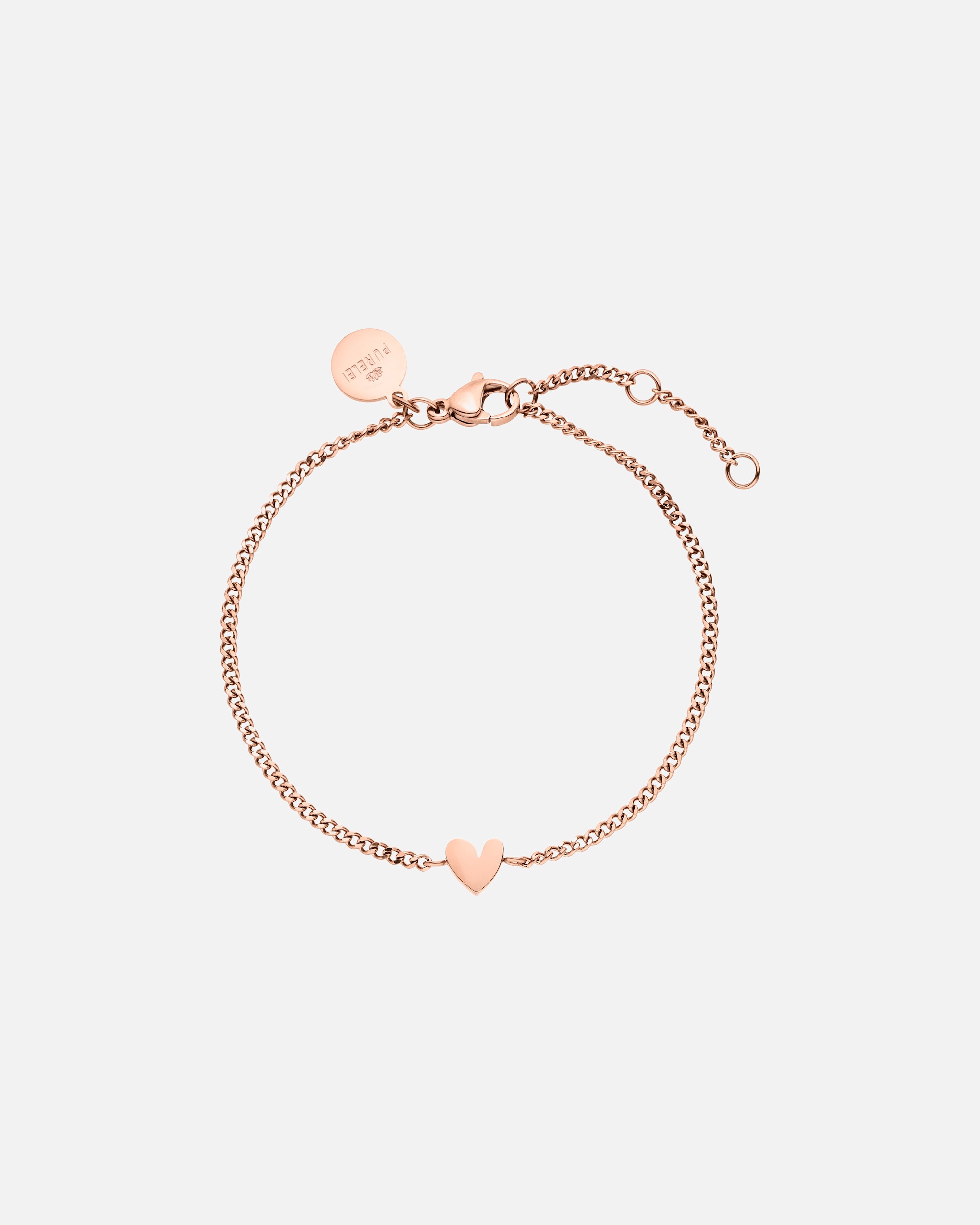 Braccialetto di Femmina Purelei Tiny Heart Bracciale 100% acciaio inossidabile Oro rosa