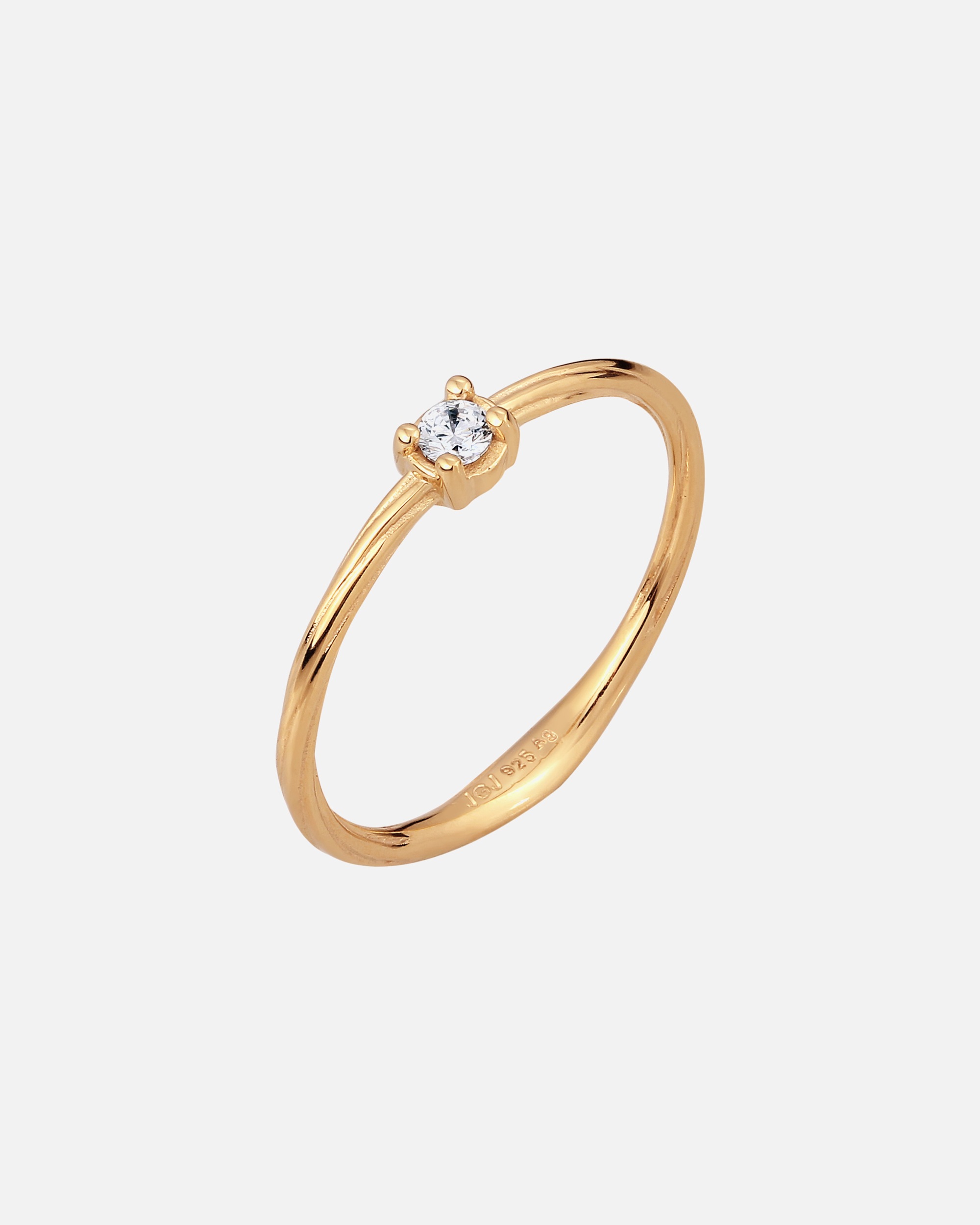 Anello di Femmina Elli DIAMONDS Anello Diamante Bianco Taglio Brillante (0.06 ct) 925 Sterling Silver 54