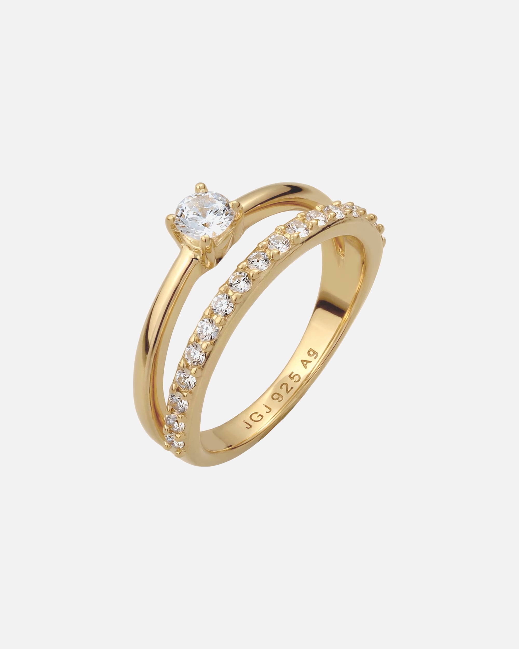 Anello di Femmina Elli Anello con Cristalli Bianco 925 Sterling Silver 52