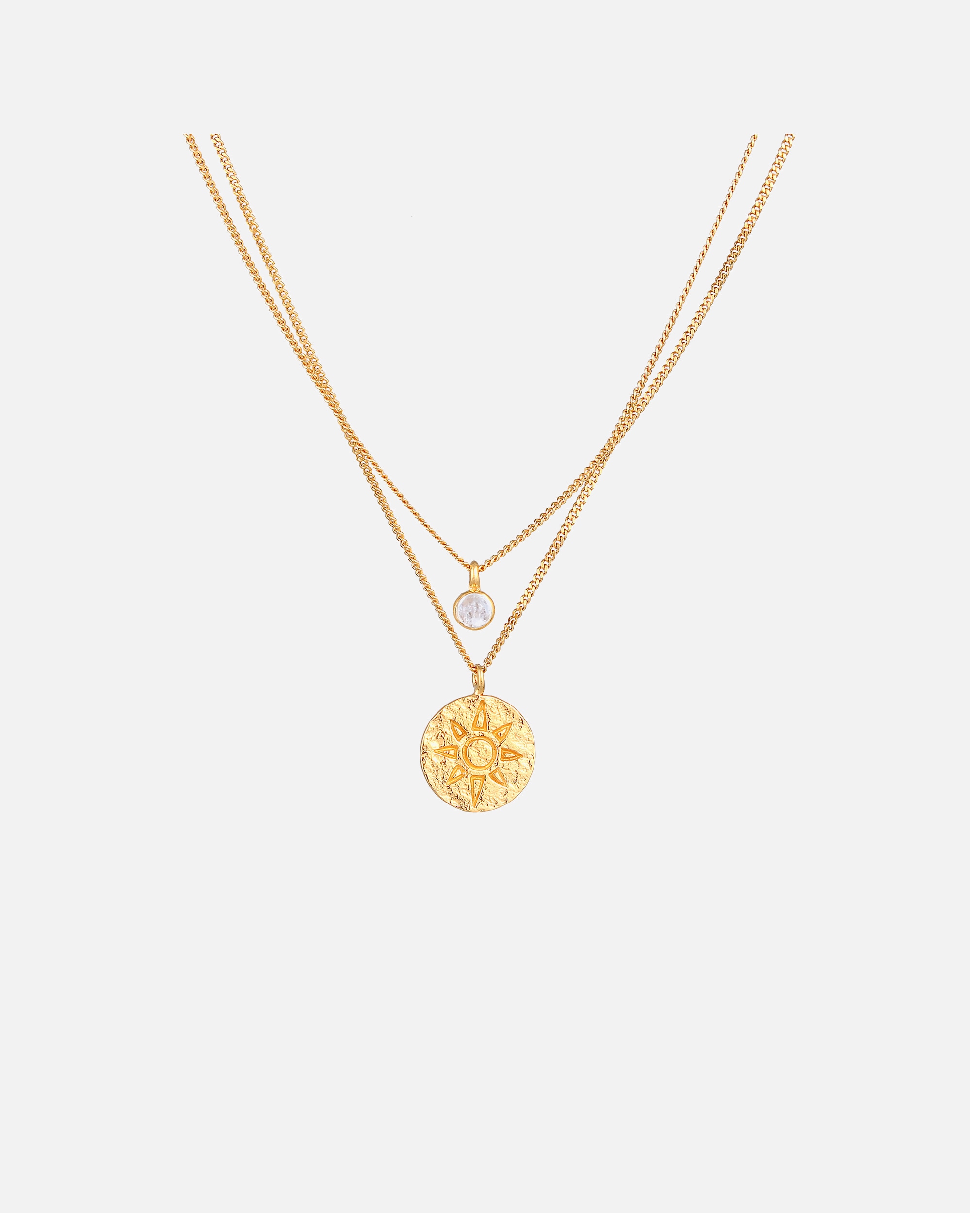 Collana di Femmina Elli Orecchini pendenti Design organico con pietra preziosa di quarzo in argento sterlino 925 placcato oro 40