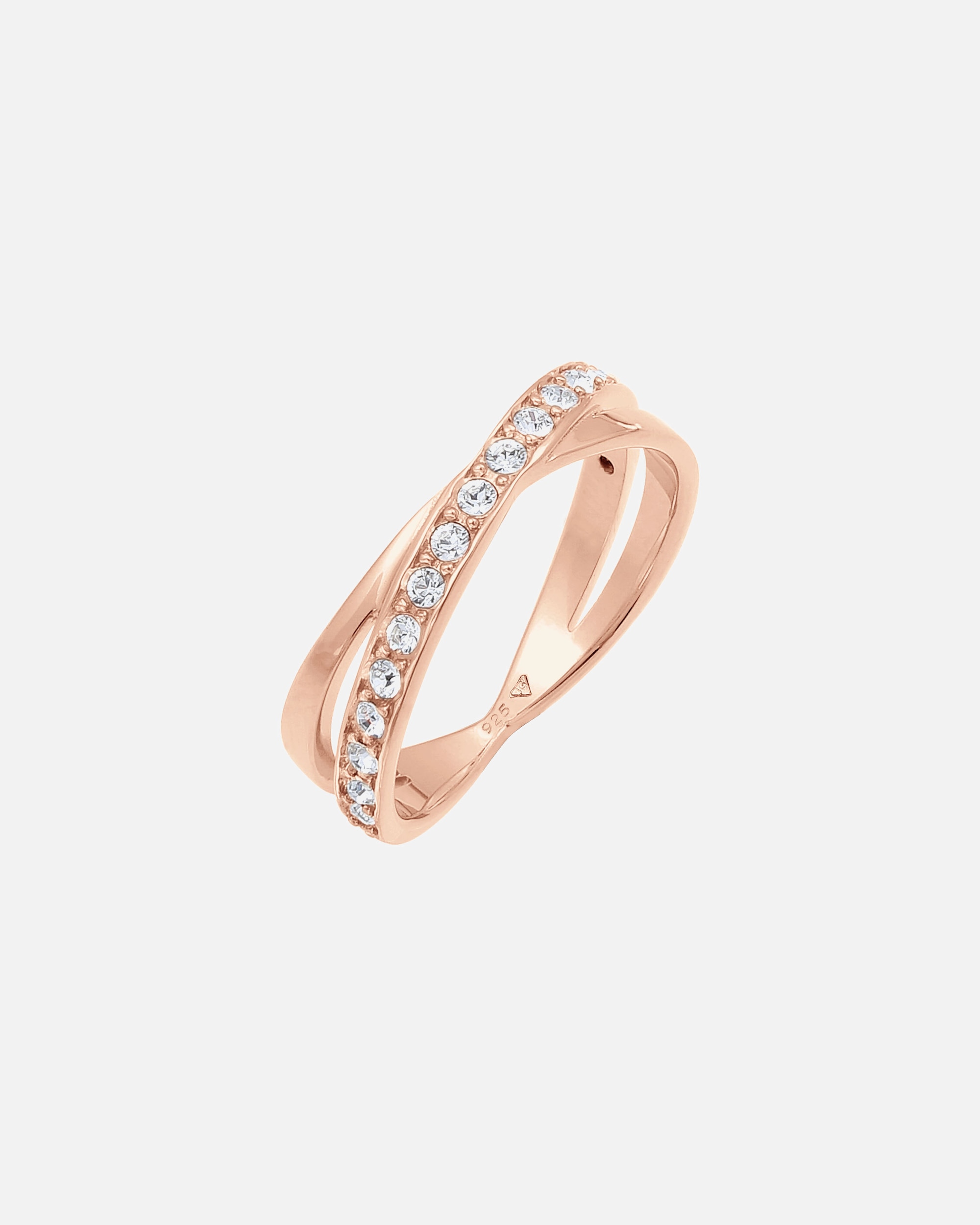 Anello di Femmina Elli Avvolgimento Elegante con Cristalli in Argento Sterling 925 52