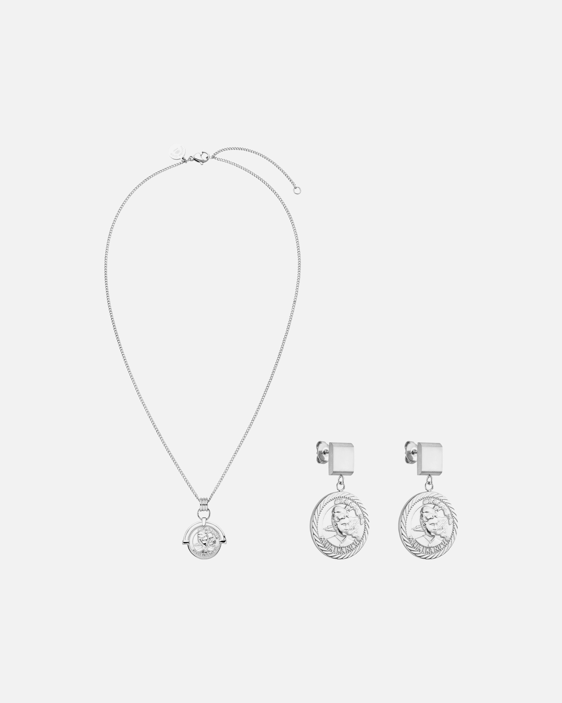 Set Gioielli di Femmina Purelei Mahina Club Lei Edition Set di gioielli 100% acciaio inossidabile Argento