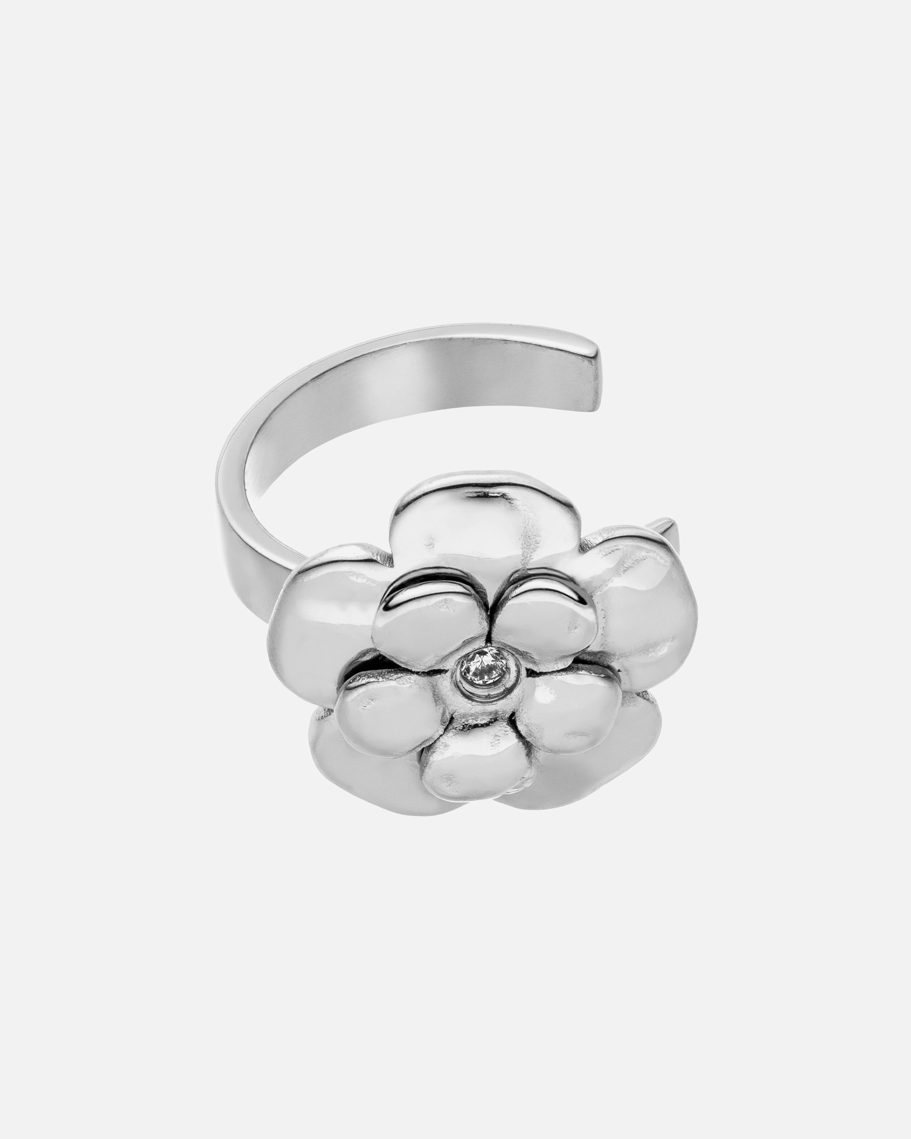 Orecchini di Unisex Purelei Fiore Earcuff 100% acciaio inossidabile Argento