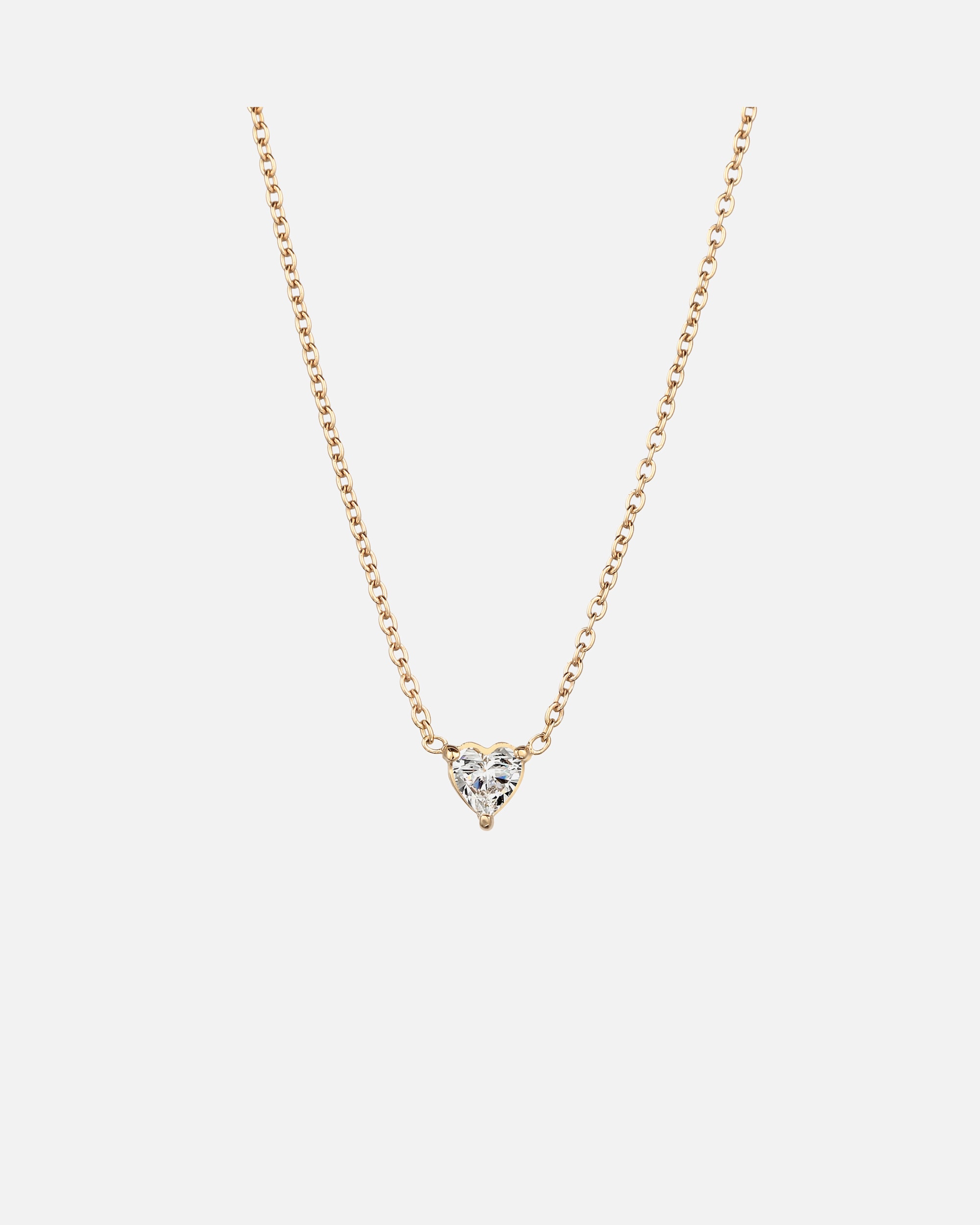 Collana di Femmina Elli DIAMONDS Collana corta con pietra Cuore Diamante sintetico Bianco Taglio diamante (0.175 ct) 925 Sterling Silver goldfarben