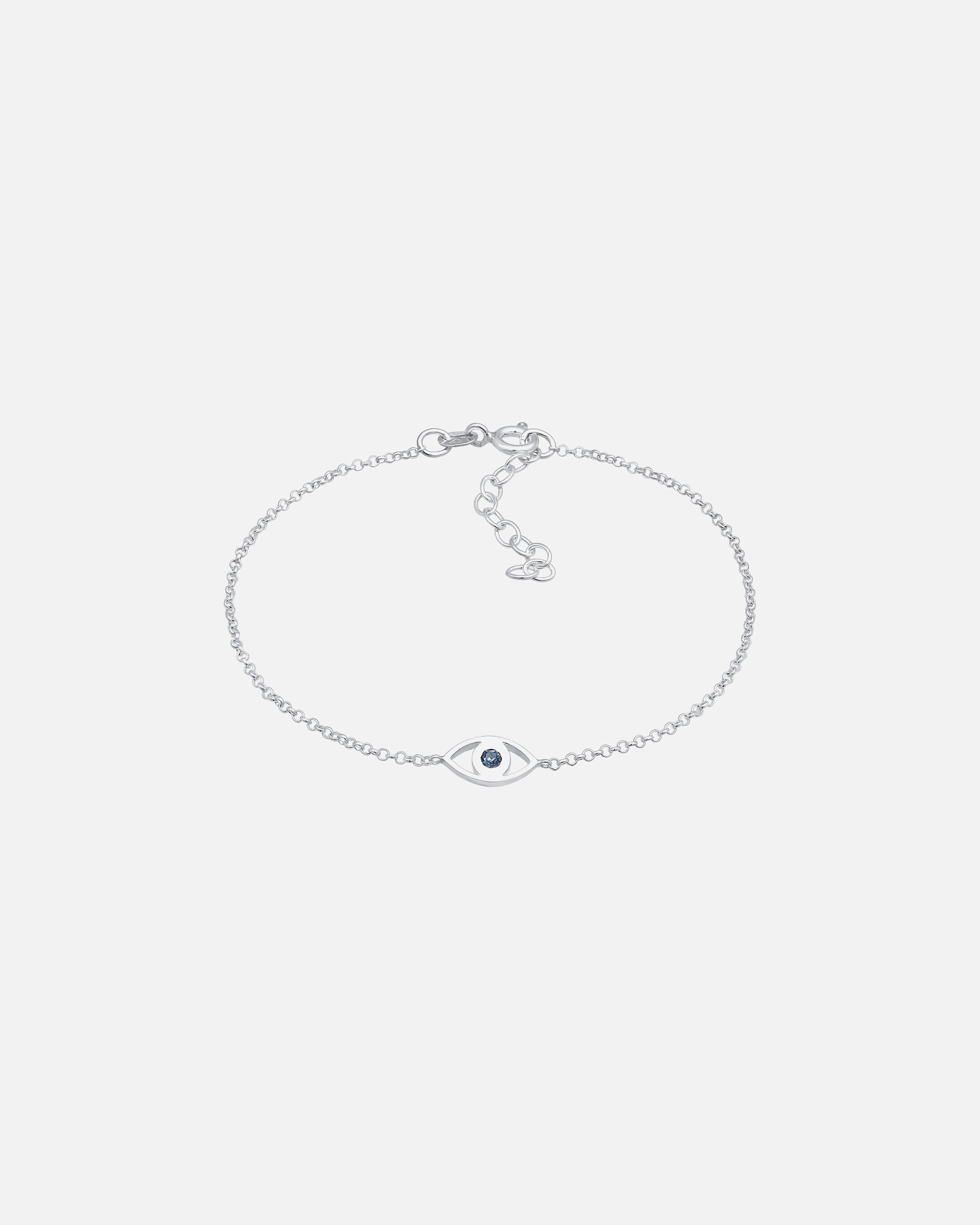 Braccialetto di Femmina Elli Ciondolo di base a forma di malocchio con cristalli in Argento Sterling 925 16