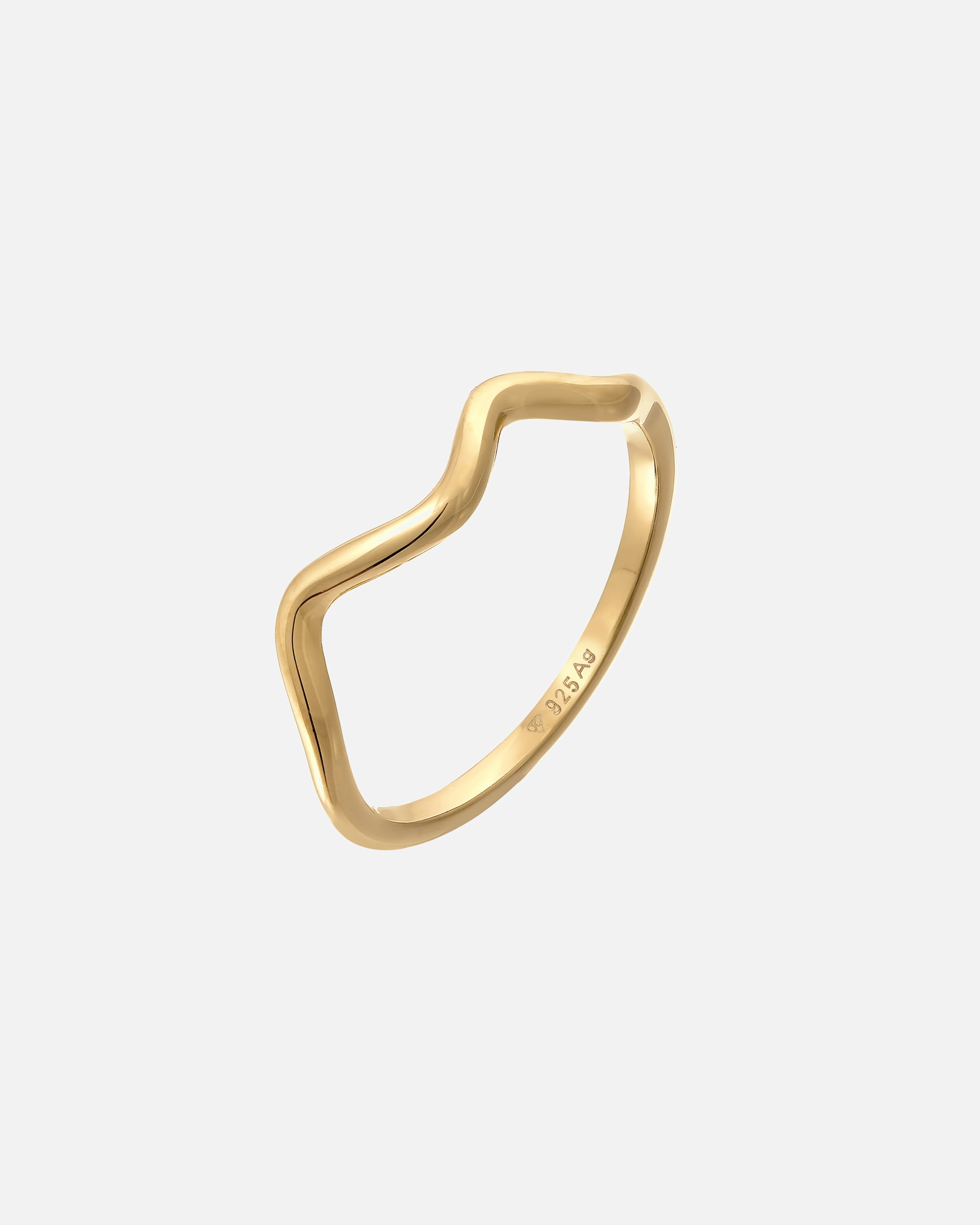 Anello di Femmina Elli Onde Minimale Geo Tendenza in Argento Sterling 925 52