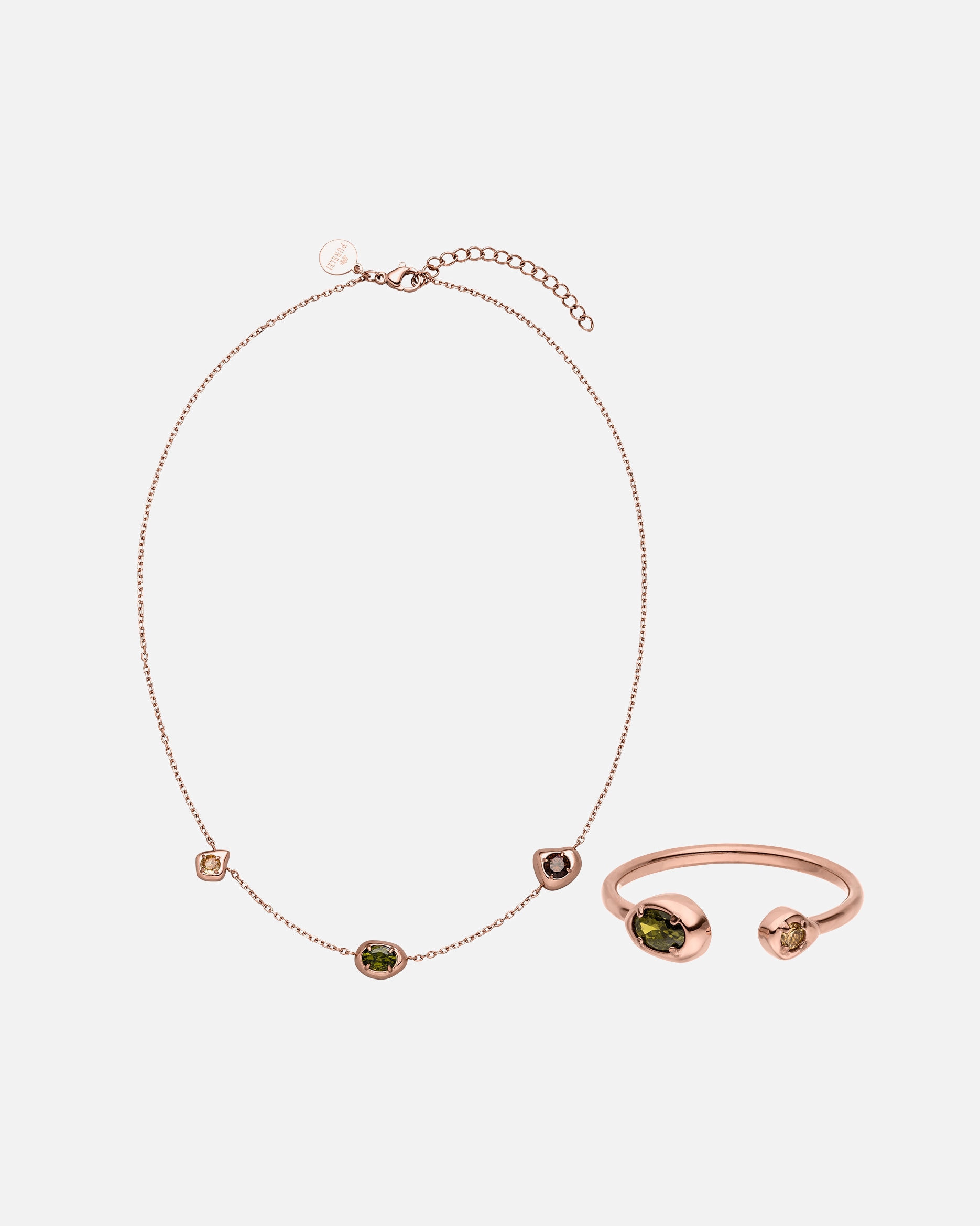 Set Gioielli di Unisex Purelei Illume Set di gioielli 100% acciaio inossidabile Oro rosa