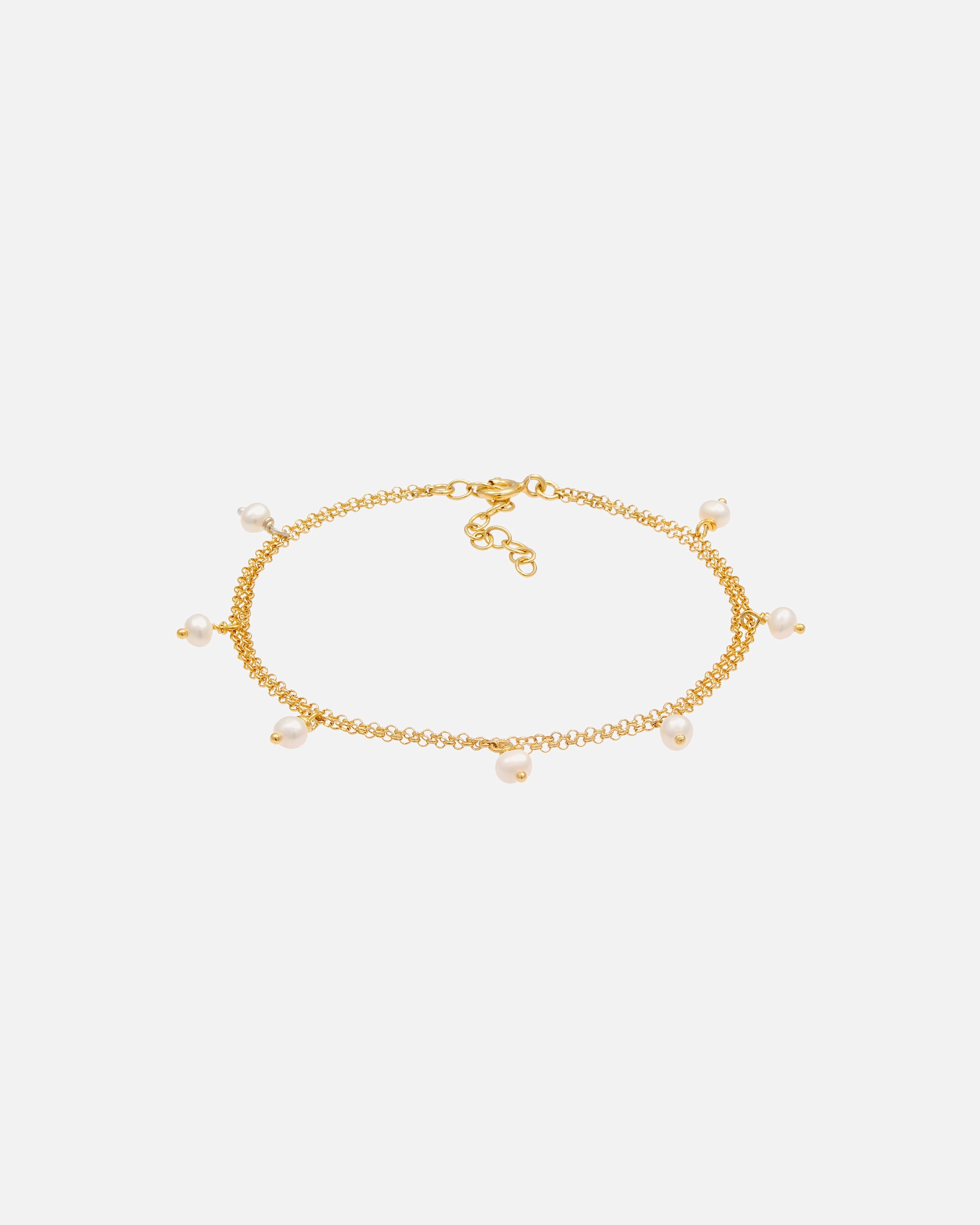 Braccialetto di Femmina Elli Argento Sterling 925 con le di fiume scaramazze goldfarben