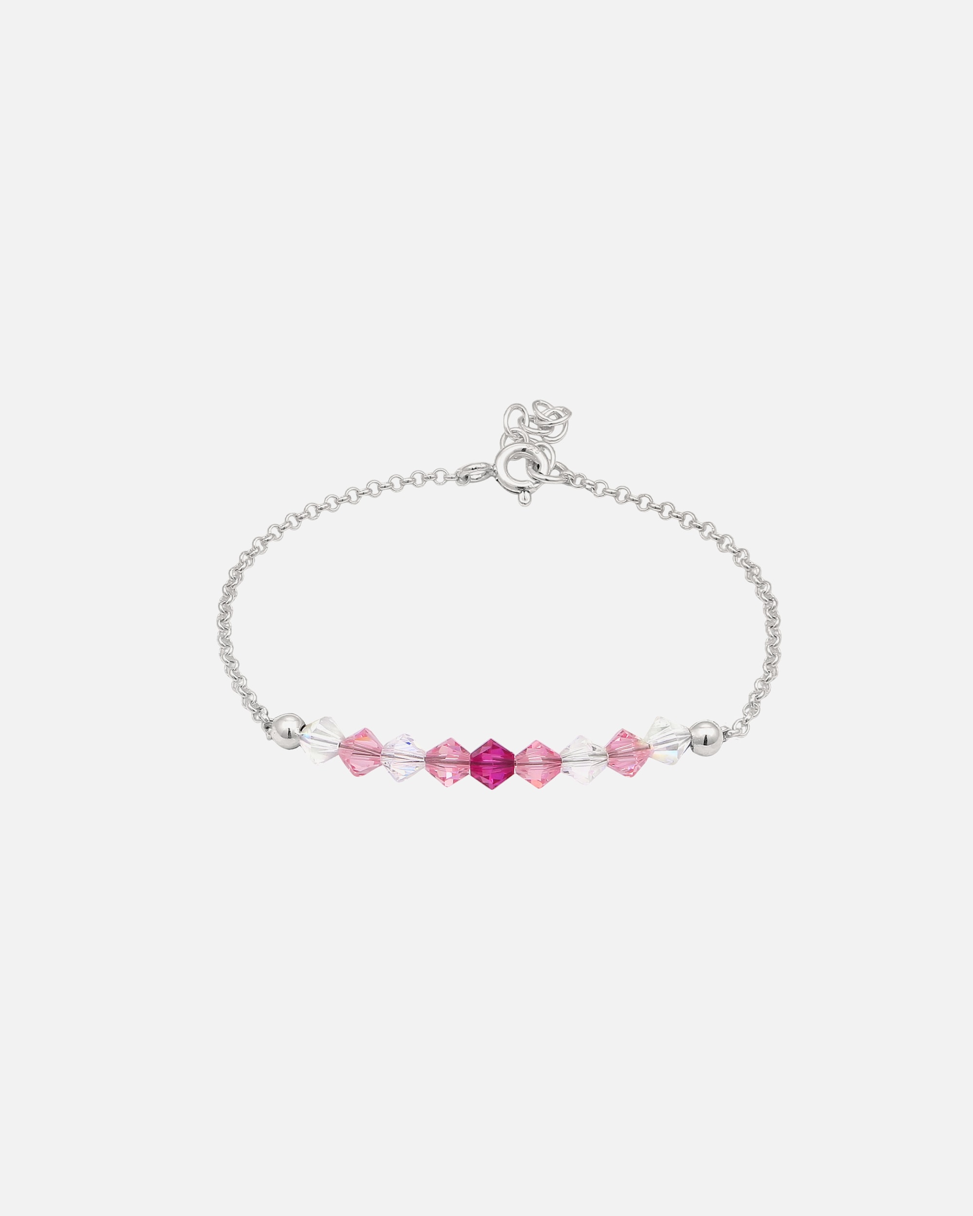 Braccialetto di Femmina Elli Perline per rosa con cristalli in argento sterling 925 14