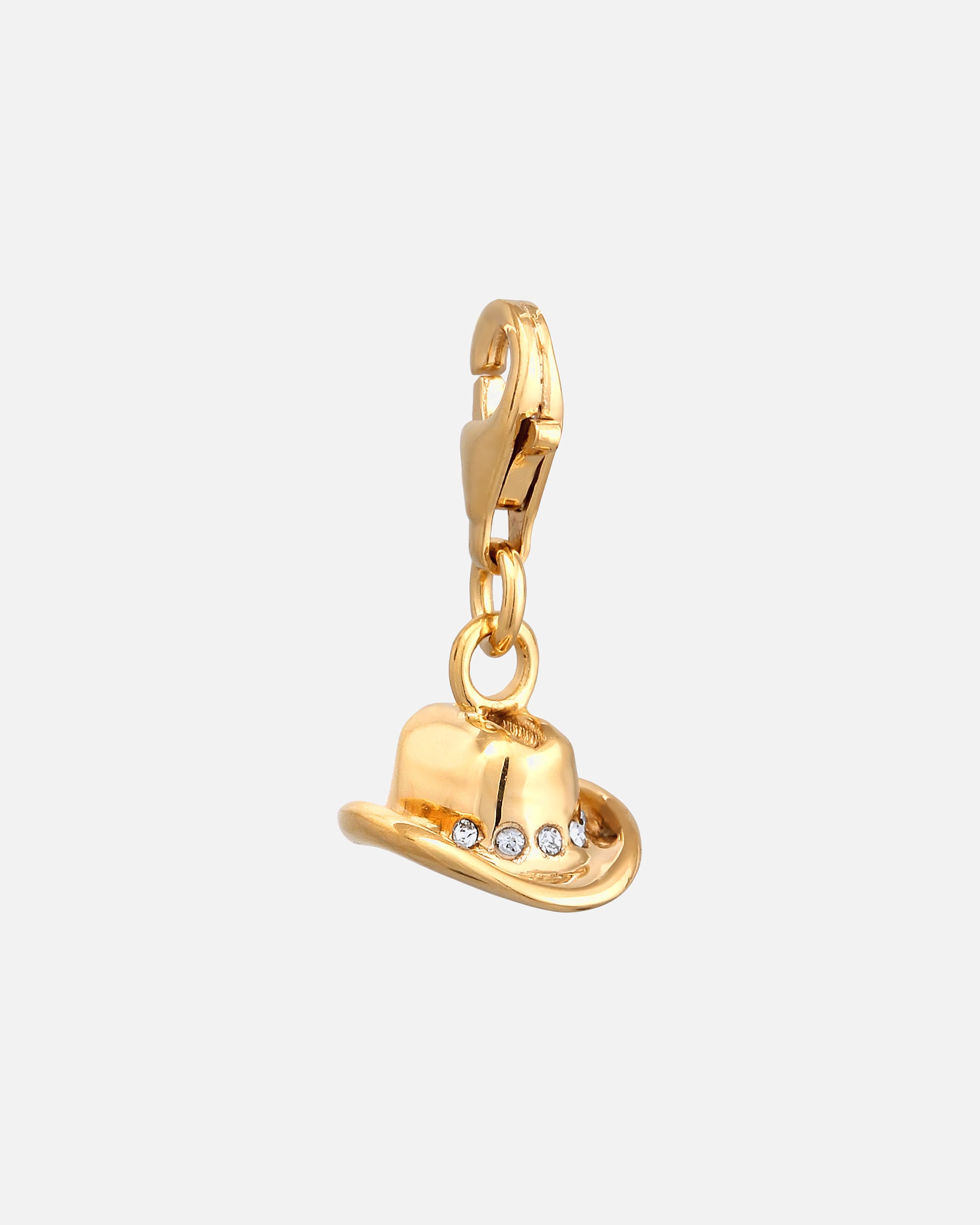 Pendente di Femmina Elli Charm con pietra Cristalli di vetro Bianco 925 Sterling Silver goldfarben