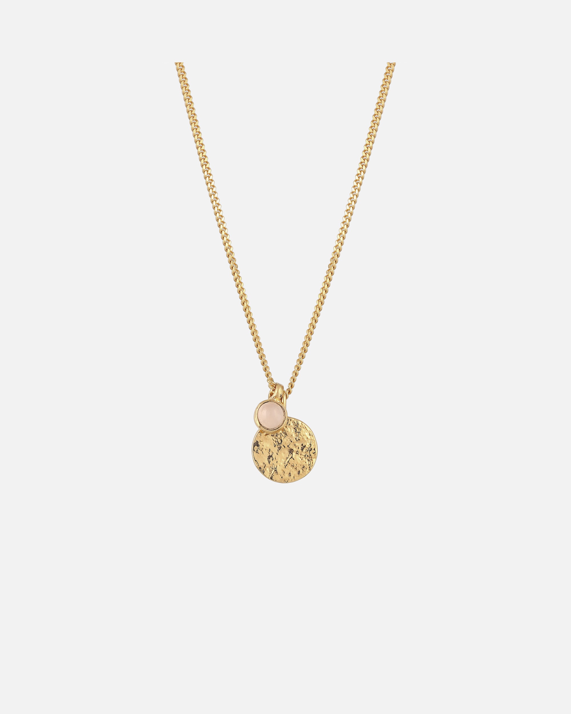 Collana di Femmina Elli Collana corta con pietra Platelet Quarzo Rosa 925 Sterling Silver goldfarben