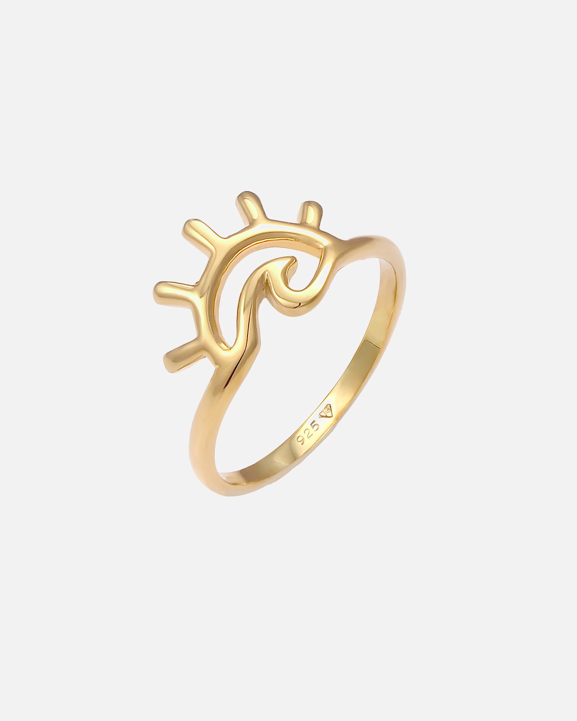 Anello di Femmina Elli Alba Mare Onde Estate Trend Blogger in argento sterling 925 54