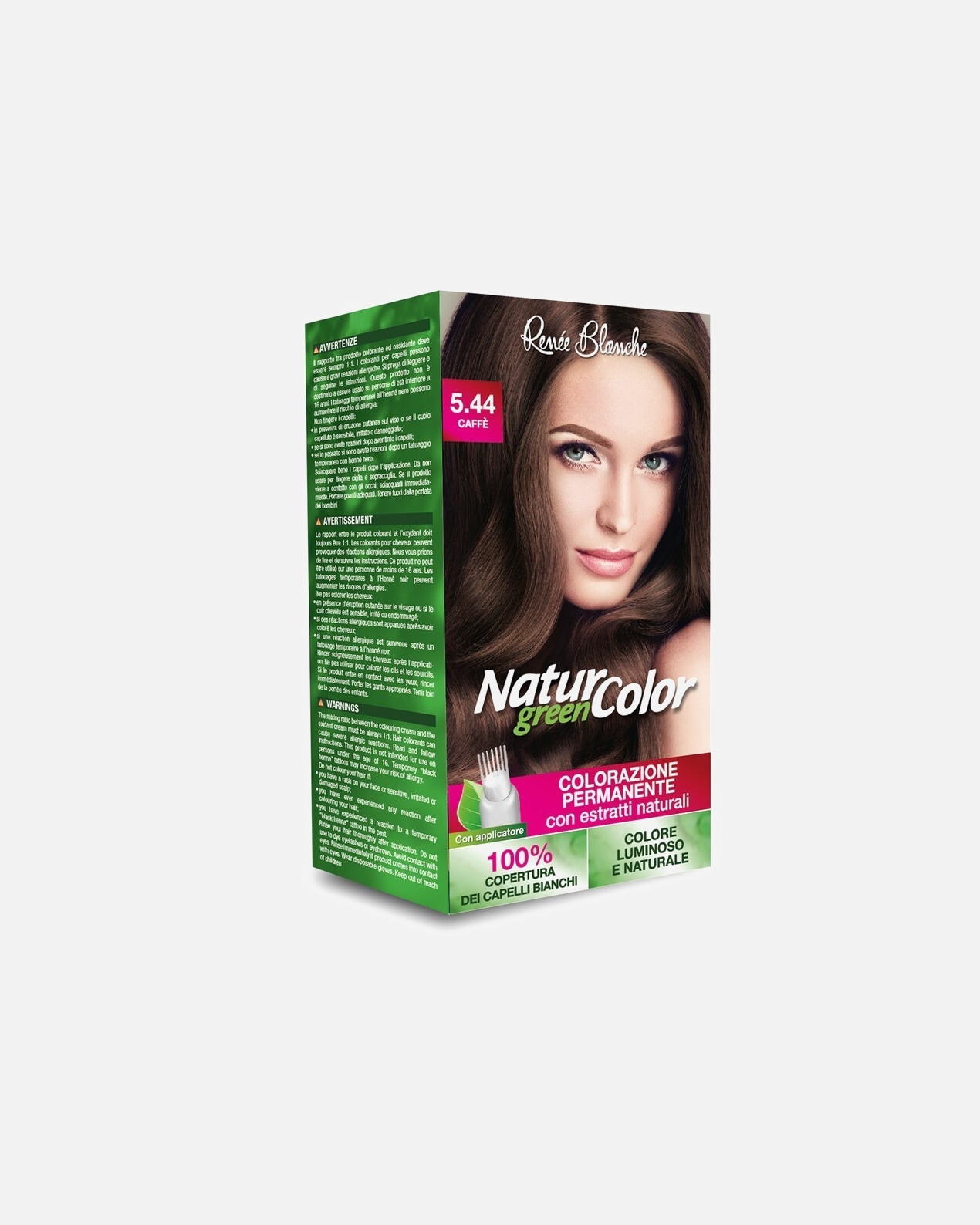 Colorazione capelli di Femmina Renée Blanche NATUR GREEN COLOR 5.44CAFFE'