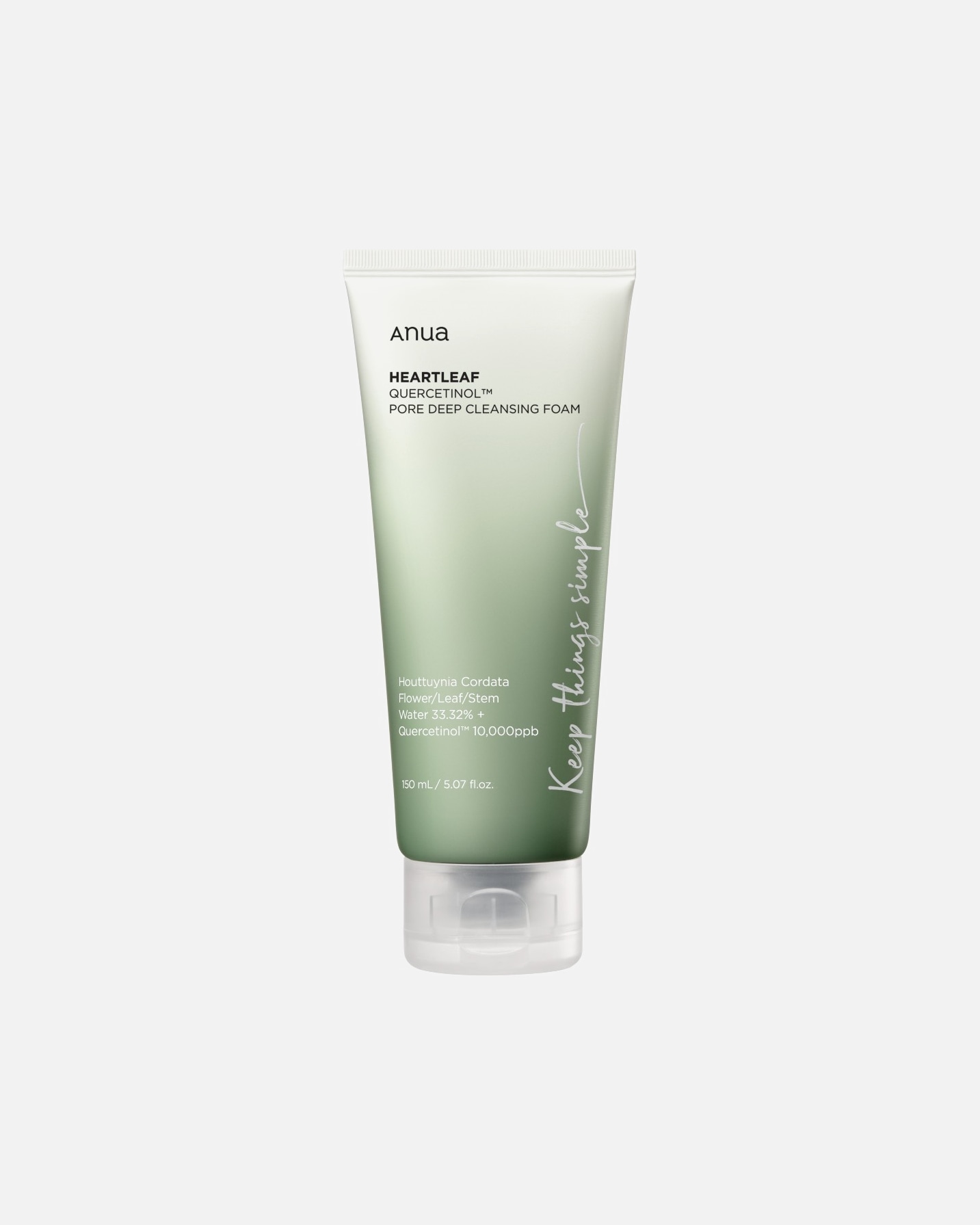 Schiuma struccante viso di Unisex Anua Heartleaf Quercetinol Pore Deep Clean Foam 150 ml