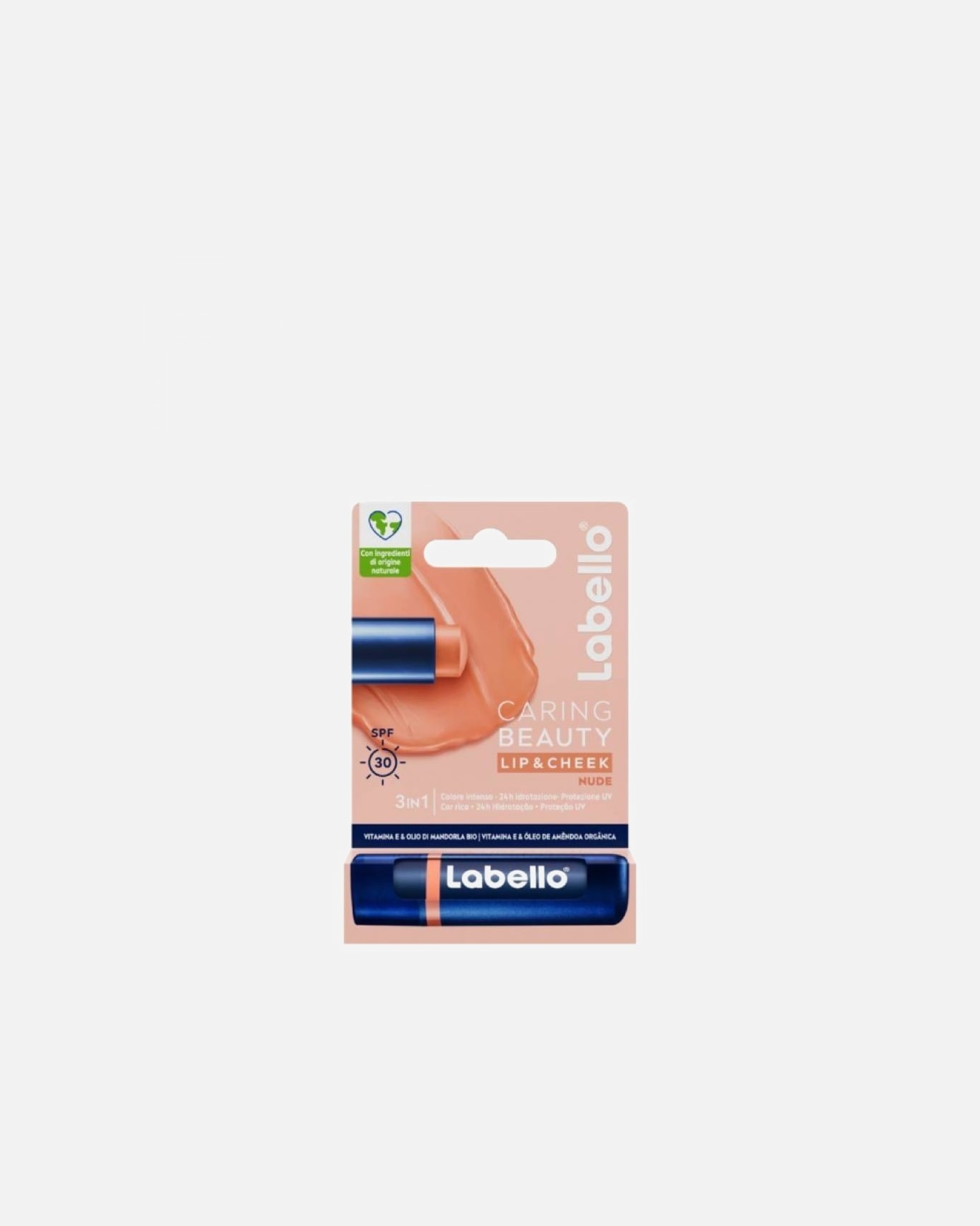 Balsamo labbra di Unisex Labello Balsamo labbra e guance colorato Caring Beauty NUDE