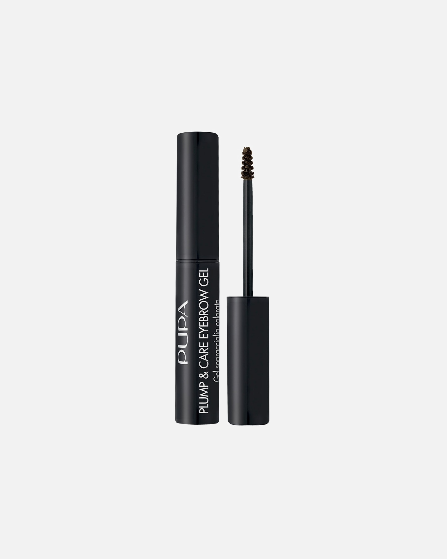 Gel sopracciglia di Unisex PUPA Milano PLUMP & CARE EYEBROW GEL Gel Sopracciglia Colorato con Trattamento Fortificante Brown