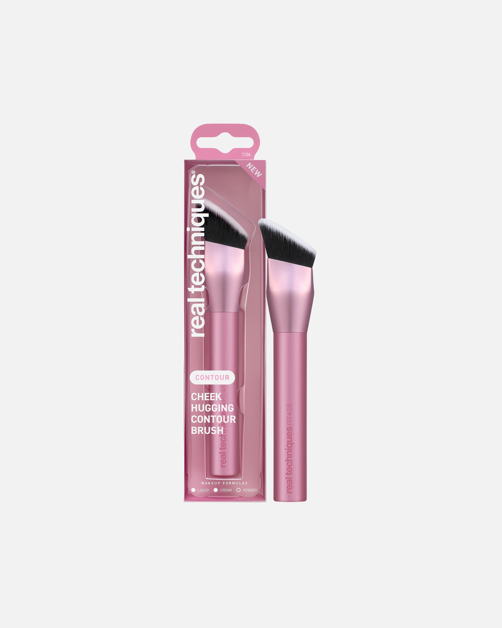 Pennello Cipria di Unisex Real Techniques Cheek Hugging Contour Brush 1 pezzo