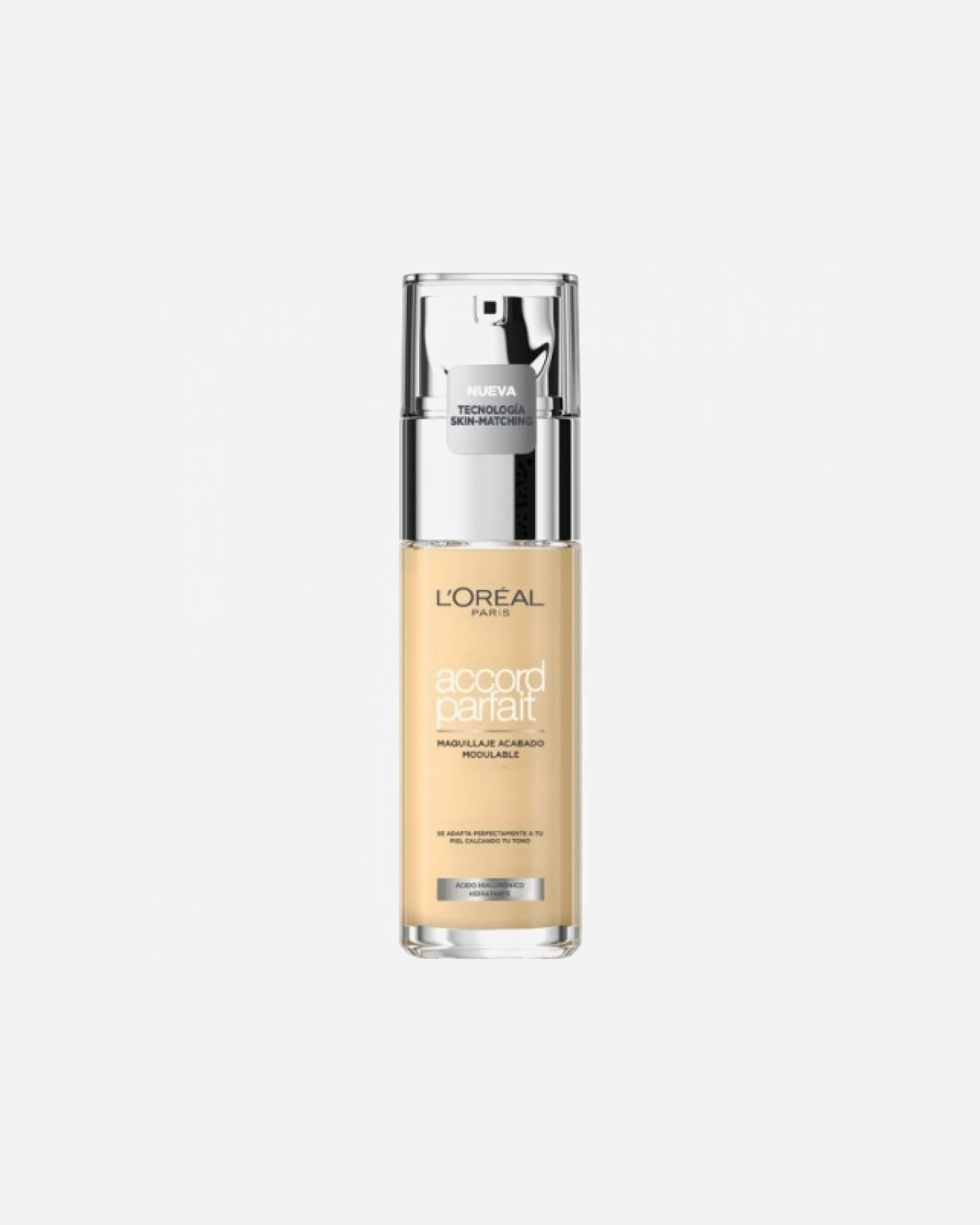 Fondotinta di Unisex L'Oréal Paris Accord Parfait, Effetto Naturale, Arricchito con Acido Ialuronico EBB7A1 - BEIGE