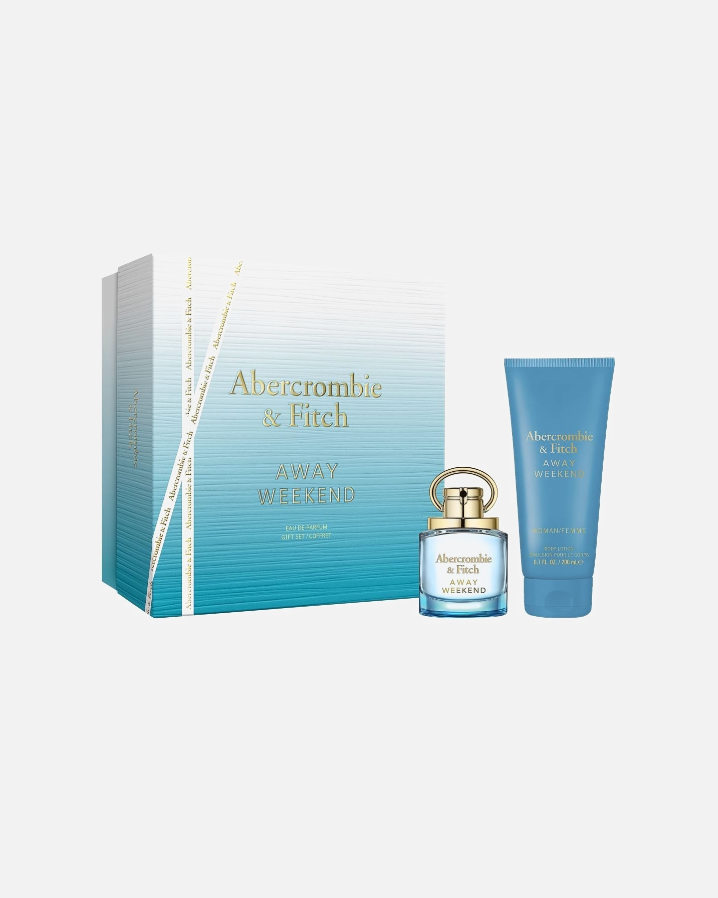 Set di fragranze di Femmina Abercrombie & Fitch Away Abercrombie & Fitch Away Weekend Women Eau de Parfum 50ml e 200ml Body Lotion 1 pz