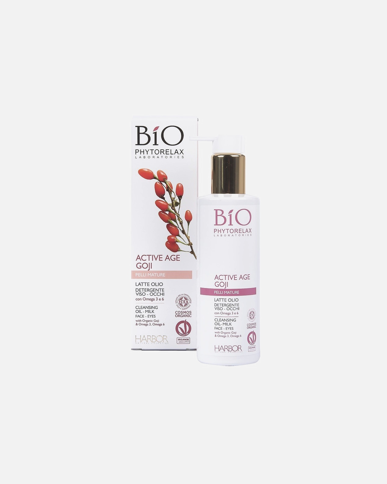 Latte detergente di Femmina Phytorelax Active Age Goji Latte Olio Detergente 1 pz