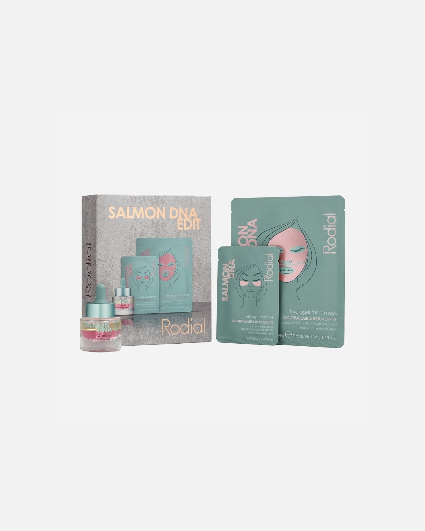 Set cura del viso di Unisex Rodial Salmon DNA Kit 1 pezzo